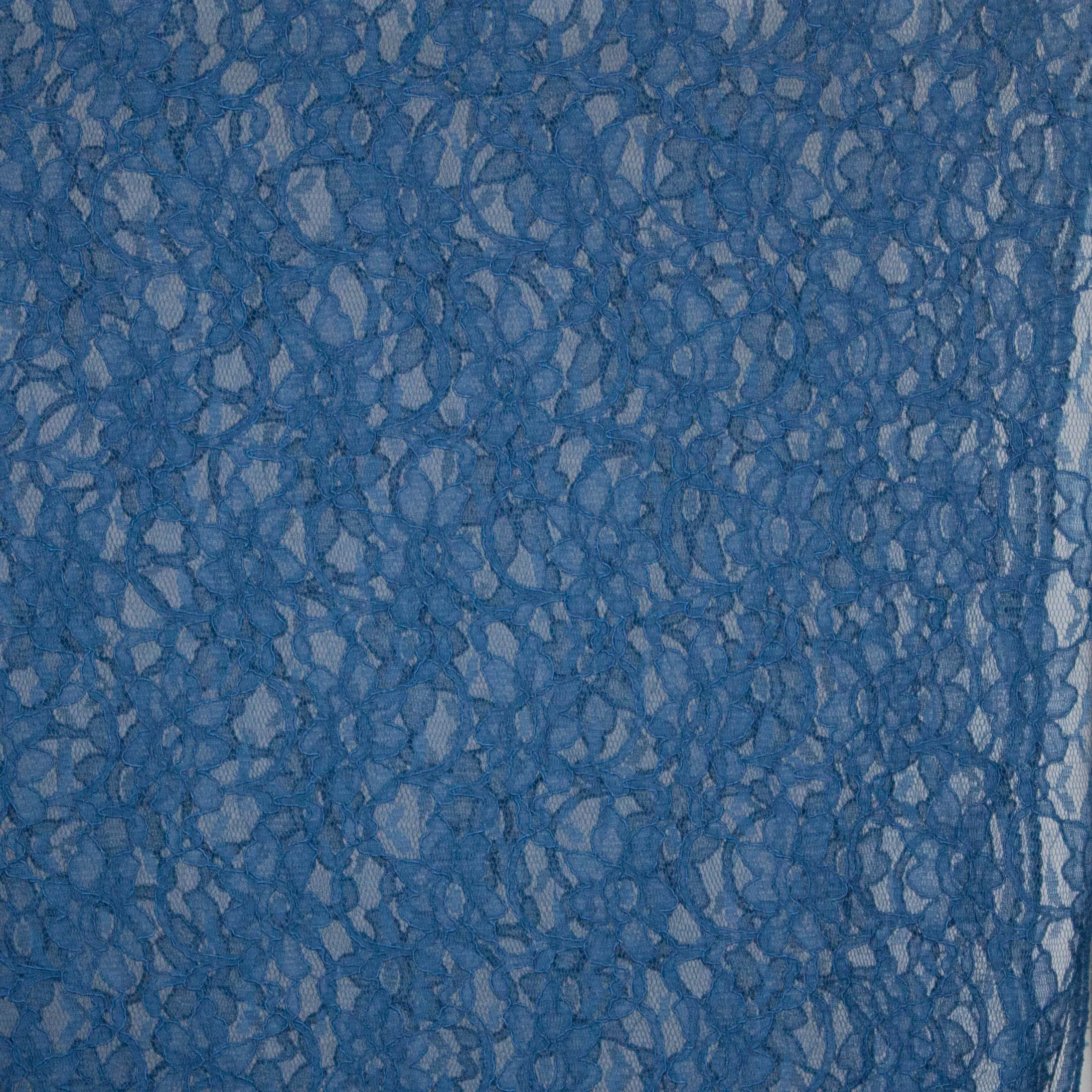 Kant blauw bloemen