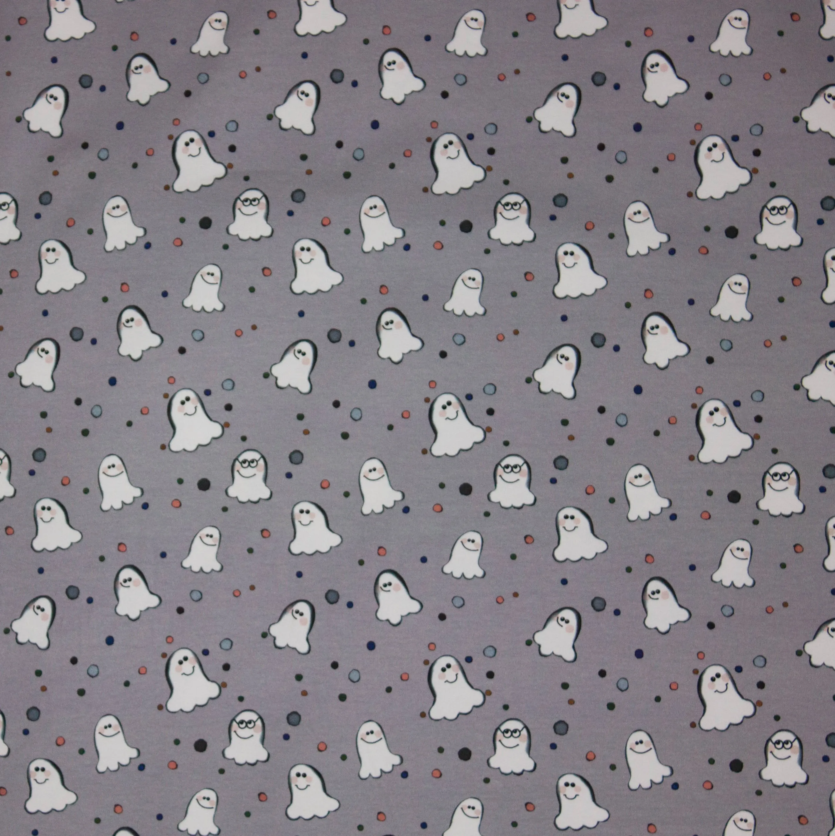 Tricot grijs spookjes motief