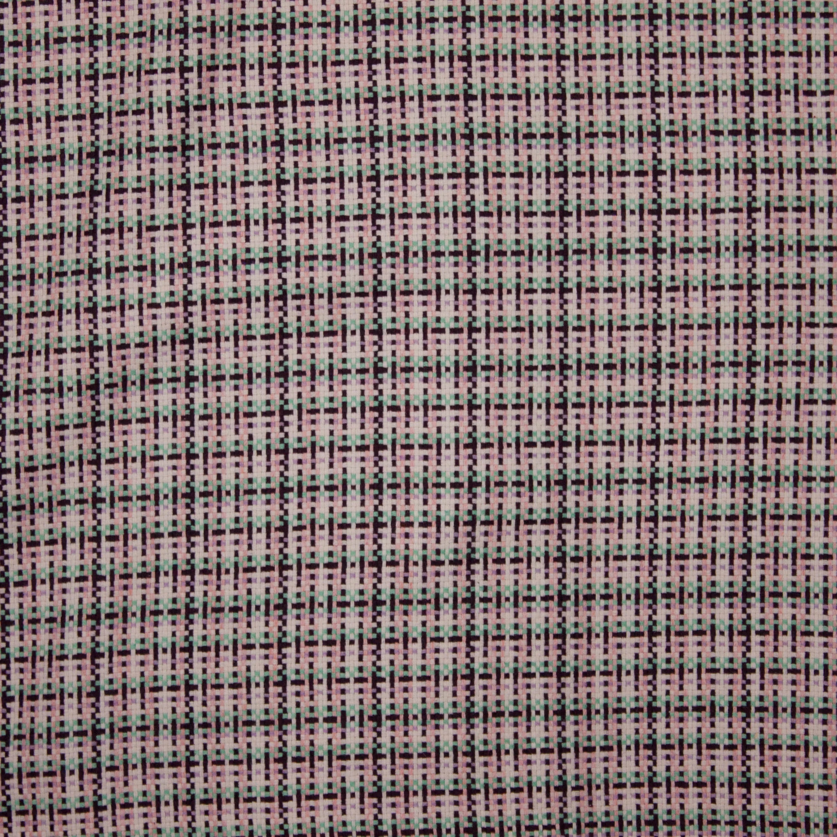 Wol viscose mengeling met ruitjes