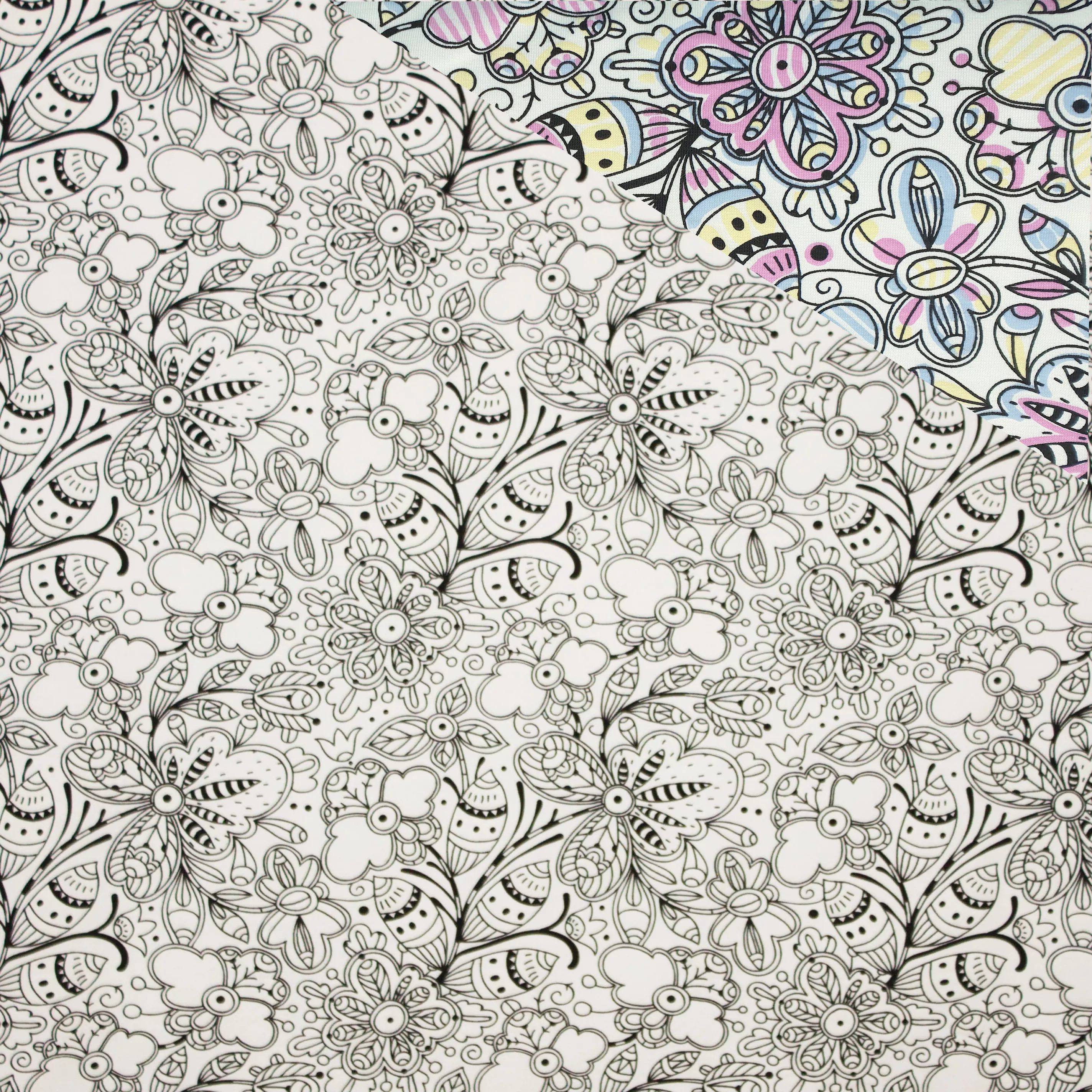 Kleur veranderende tricot bloemen motief