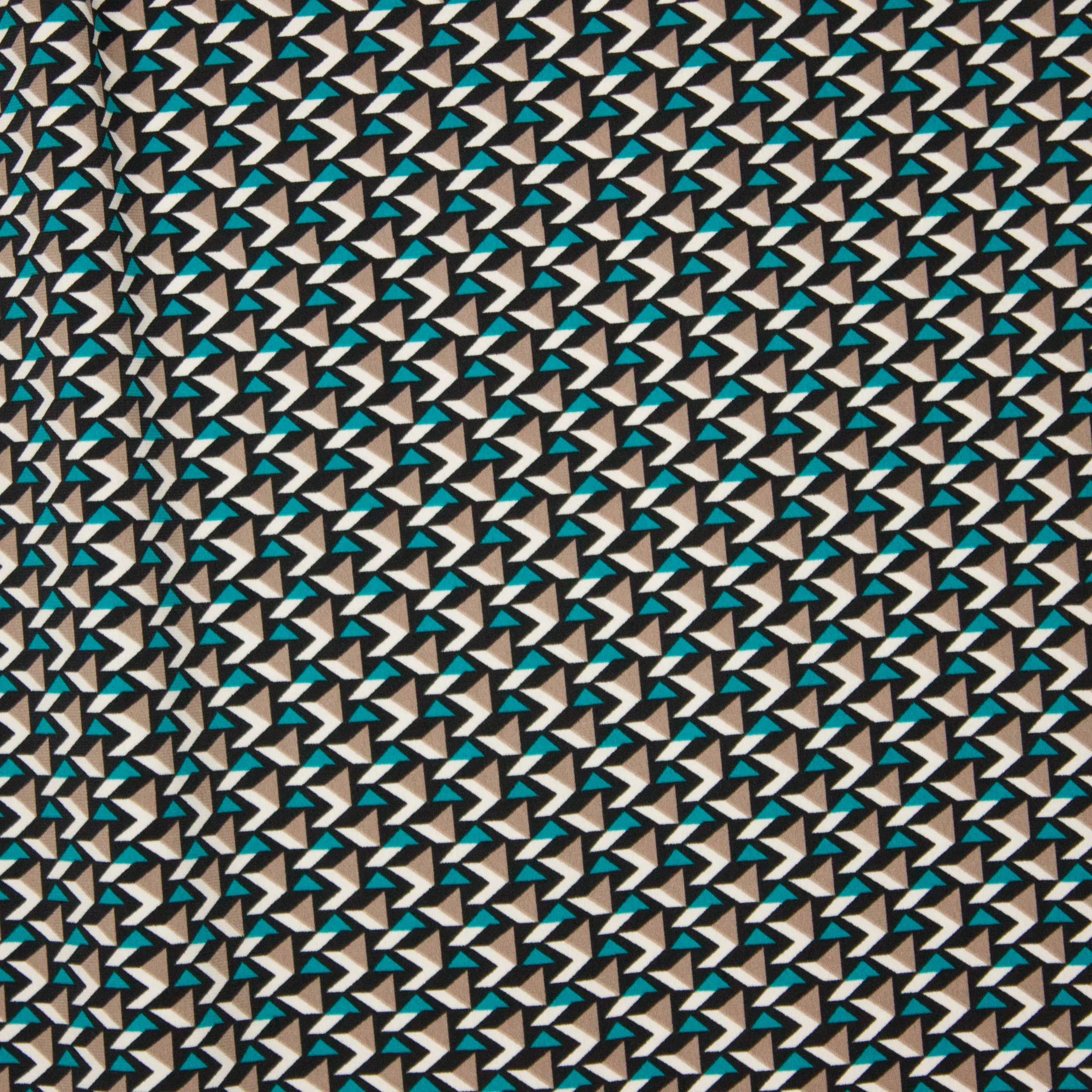Rekbare polyester met abstracte print