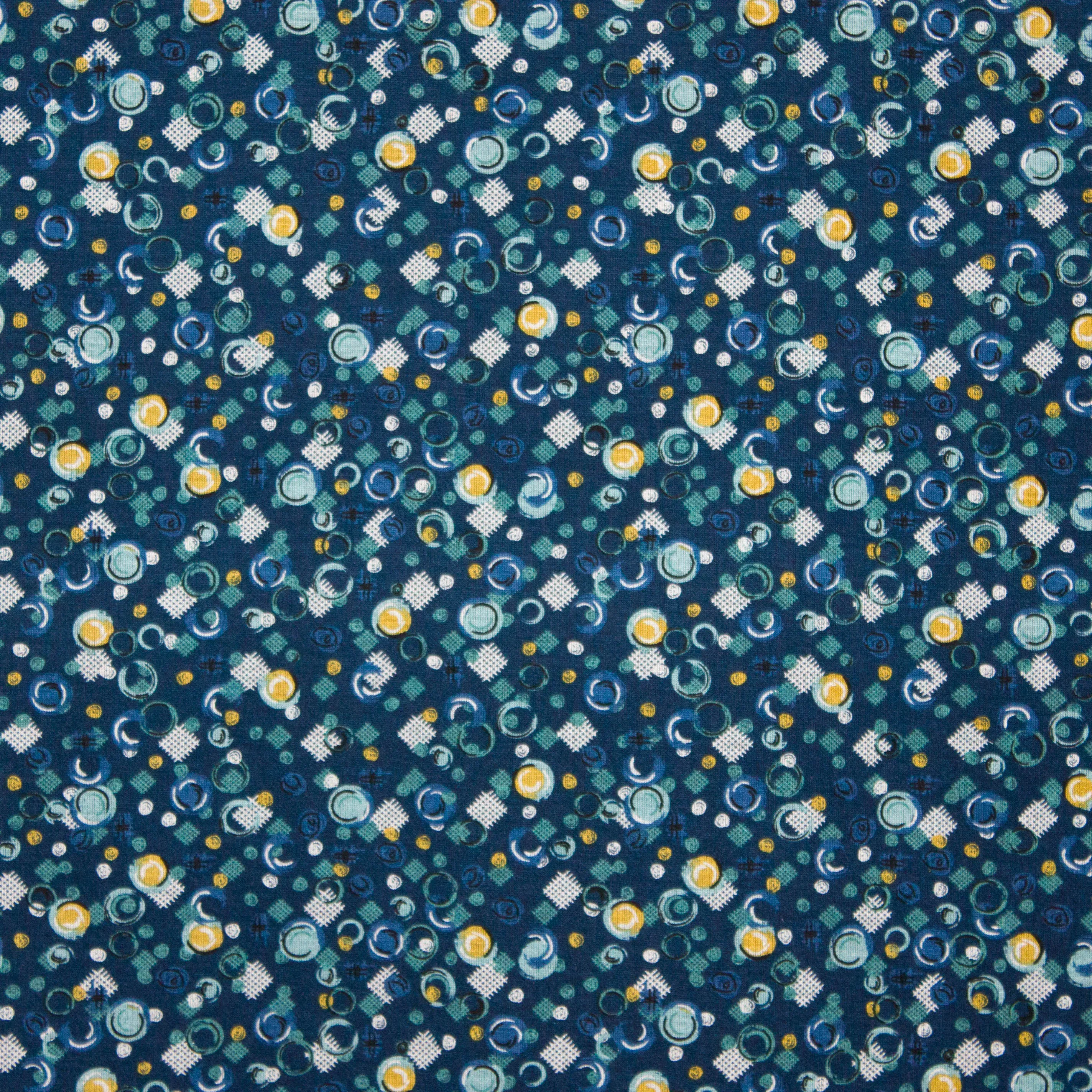 Blauwe punta di roma met abstract motief