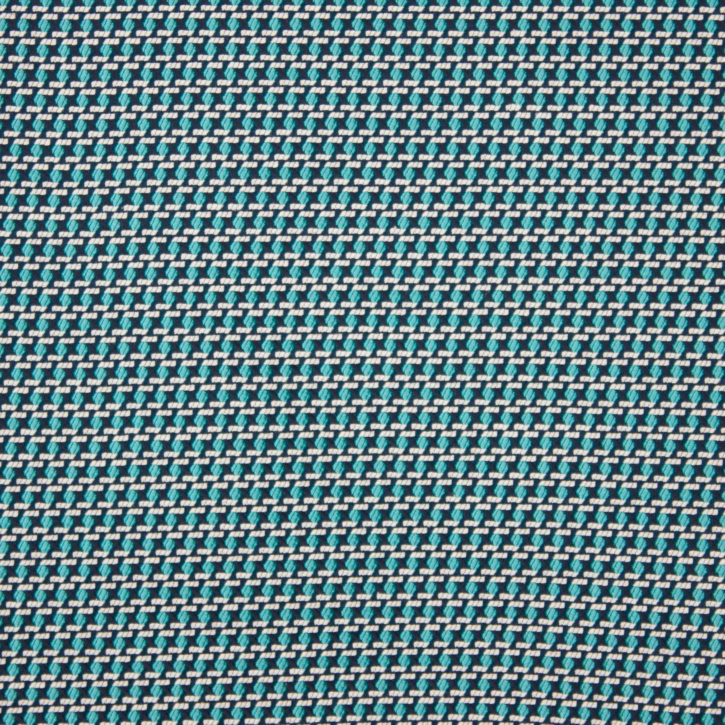 Petrol jacquard met abstract motief