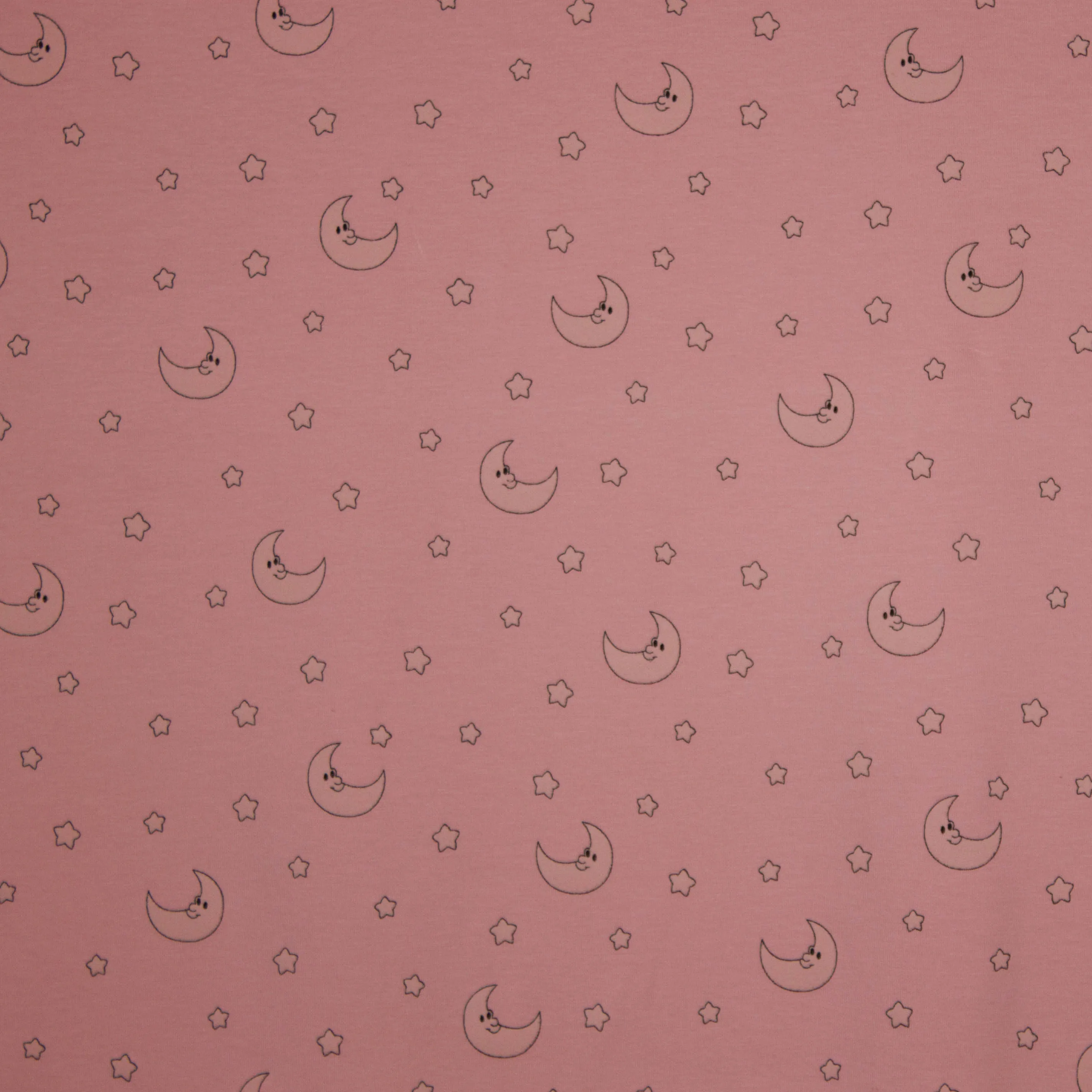 Glow in the dark maantjes en sterretjes roze