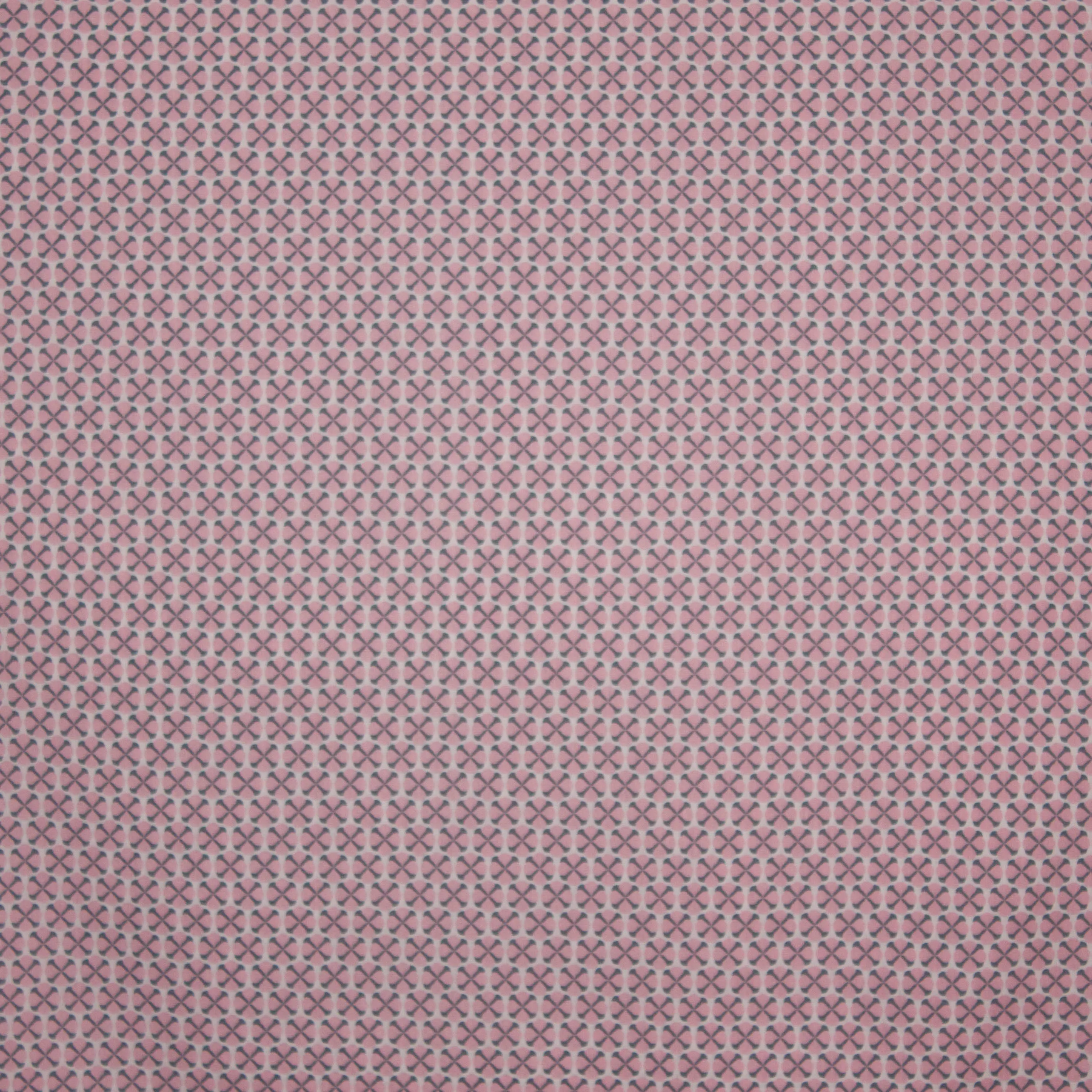 Roze katoen met abstract bloemenmotief