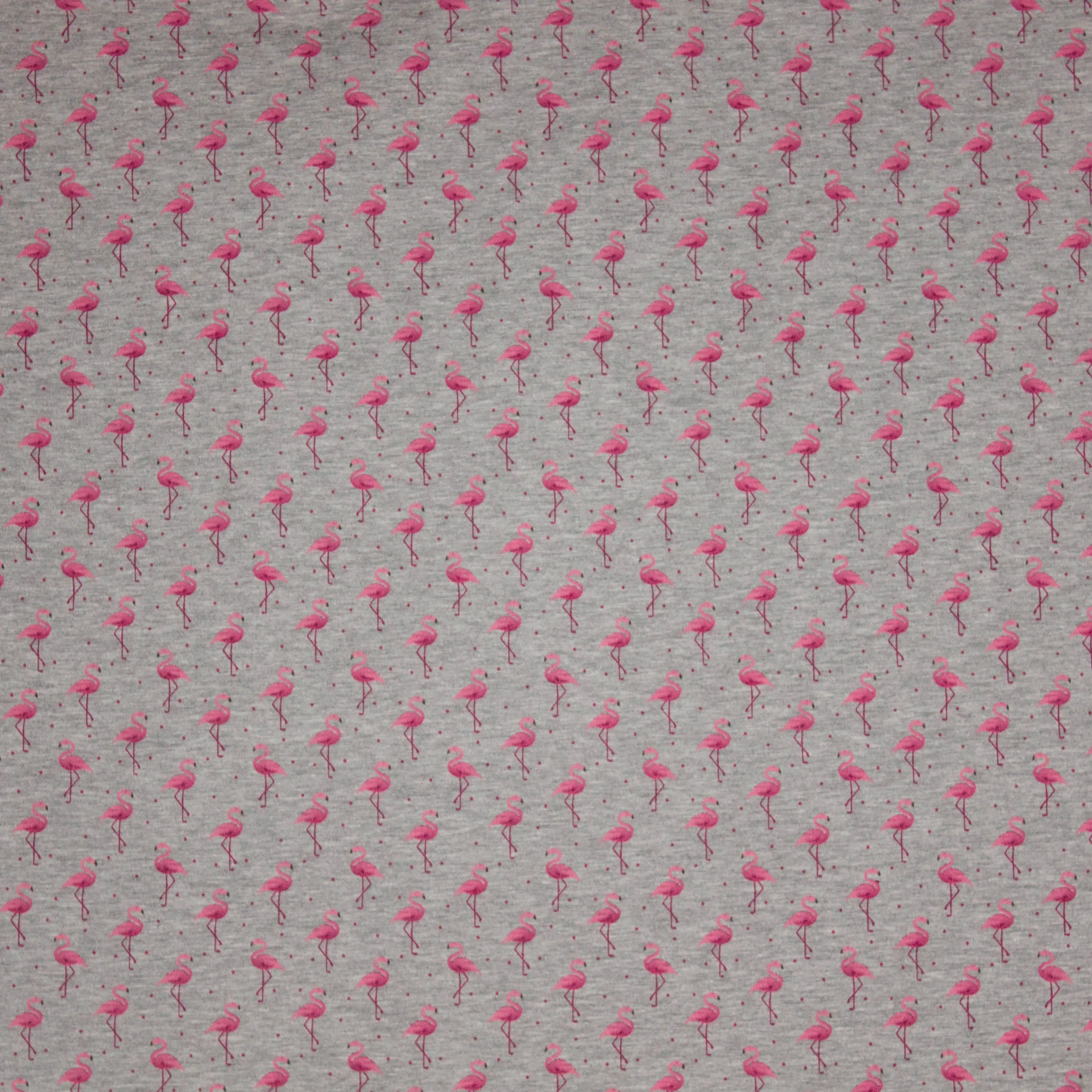 Grijze tricot met flamingo motief