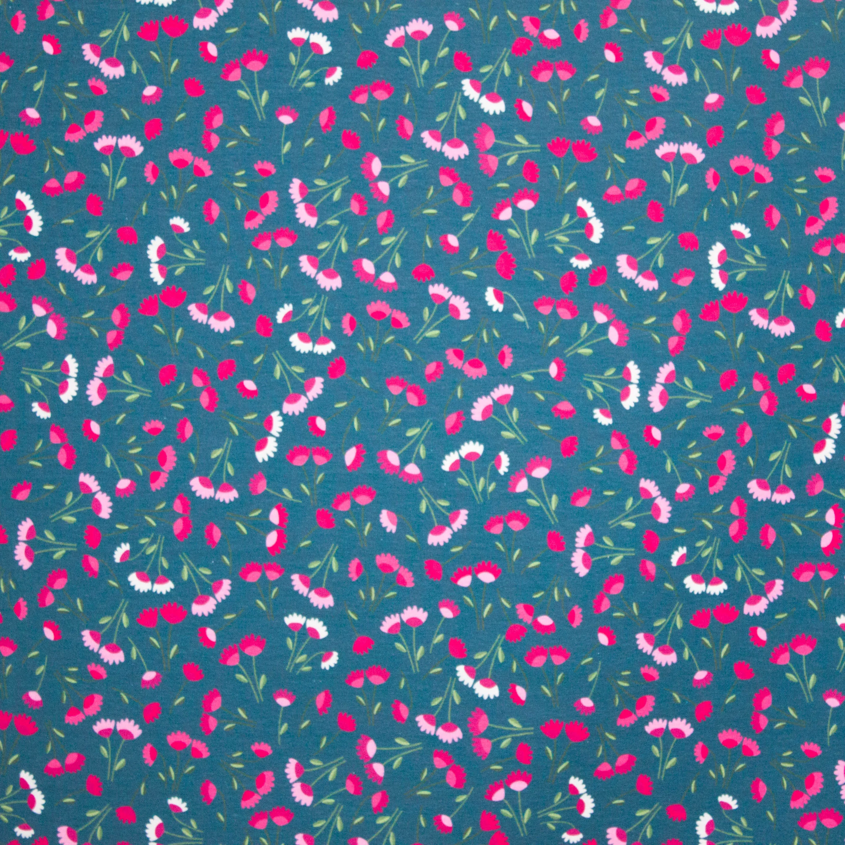 French Terry bloemen print