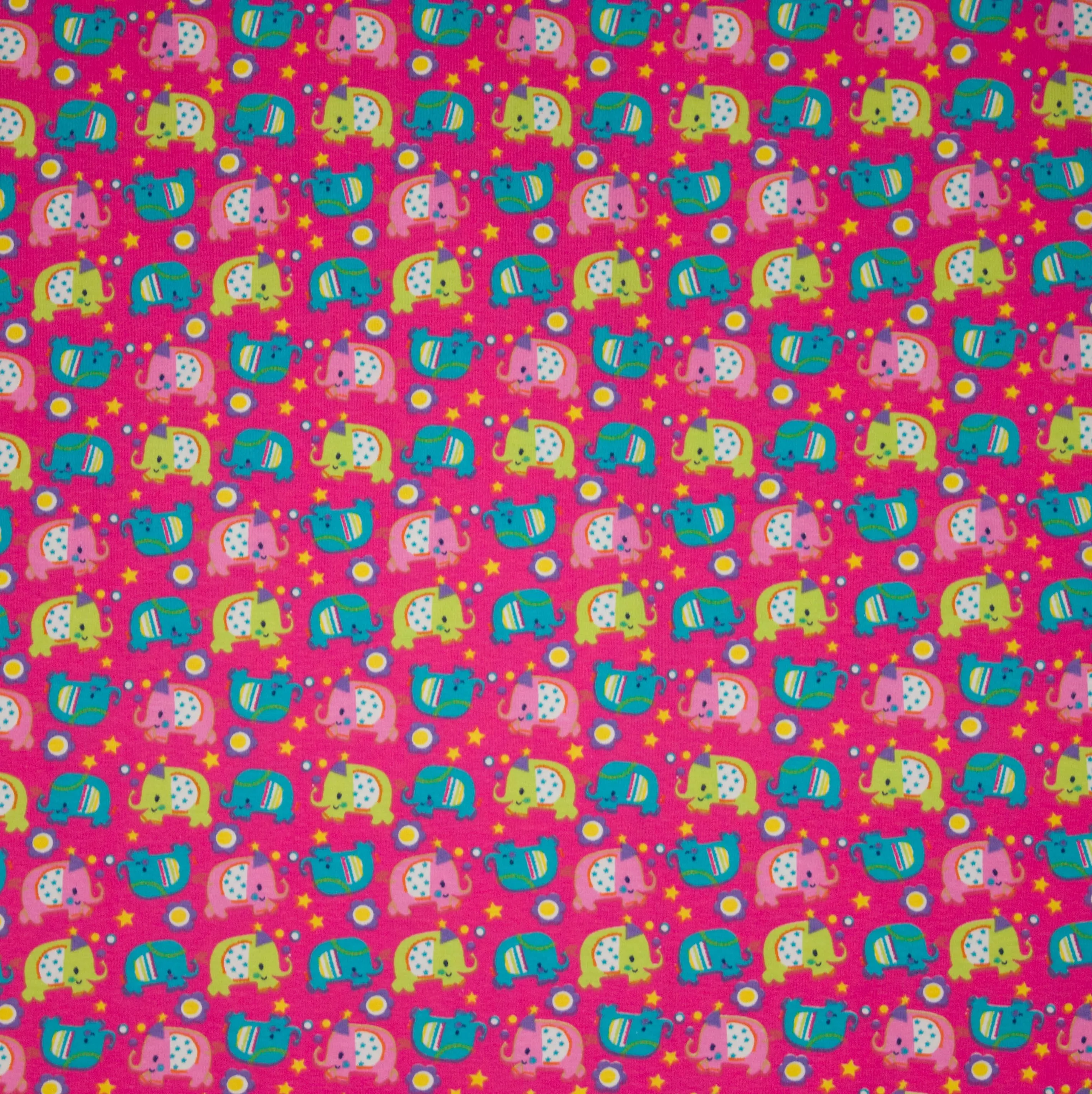 Katoen tricot olifanten motief