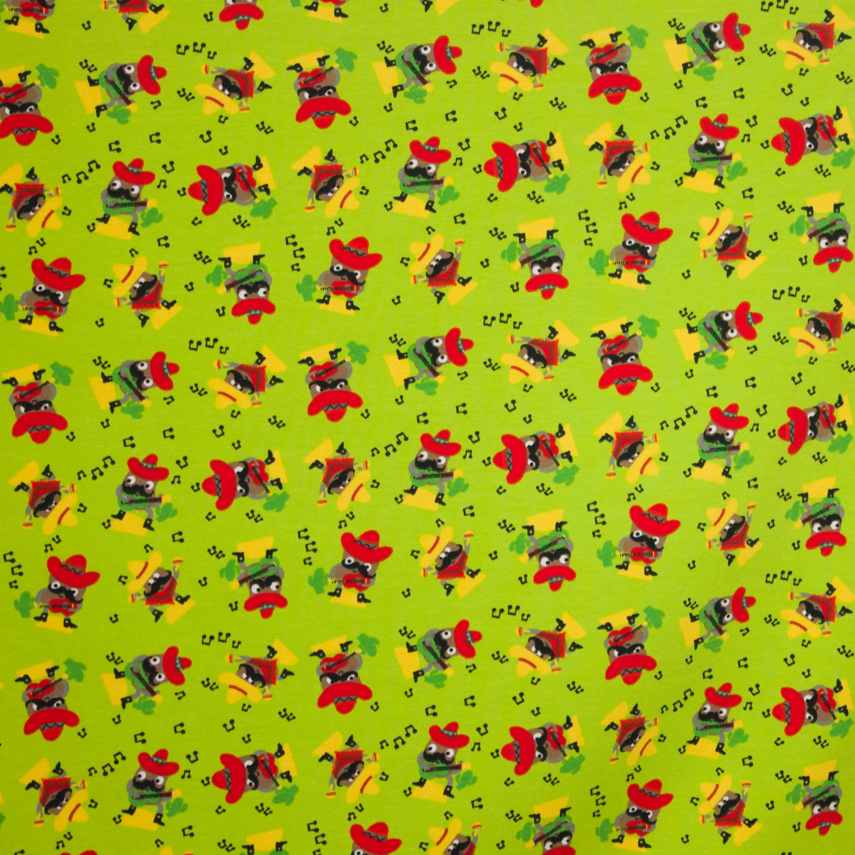 Katoen tricot Mexicaans motief