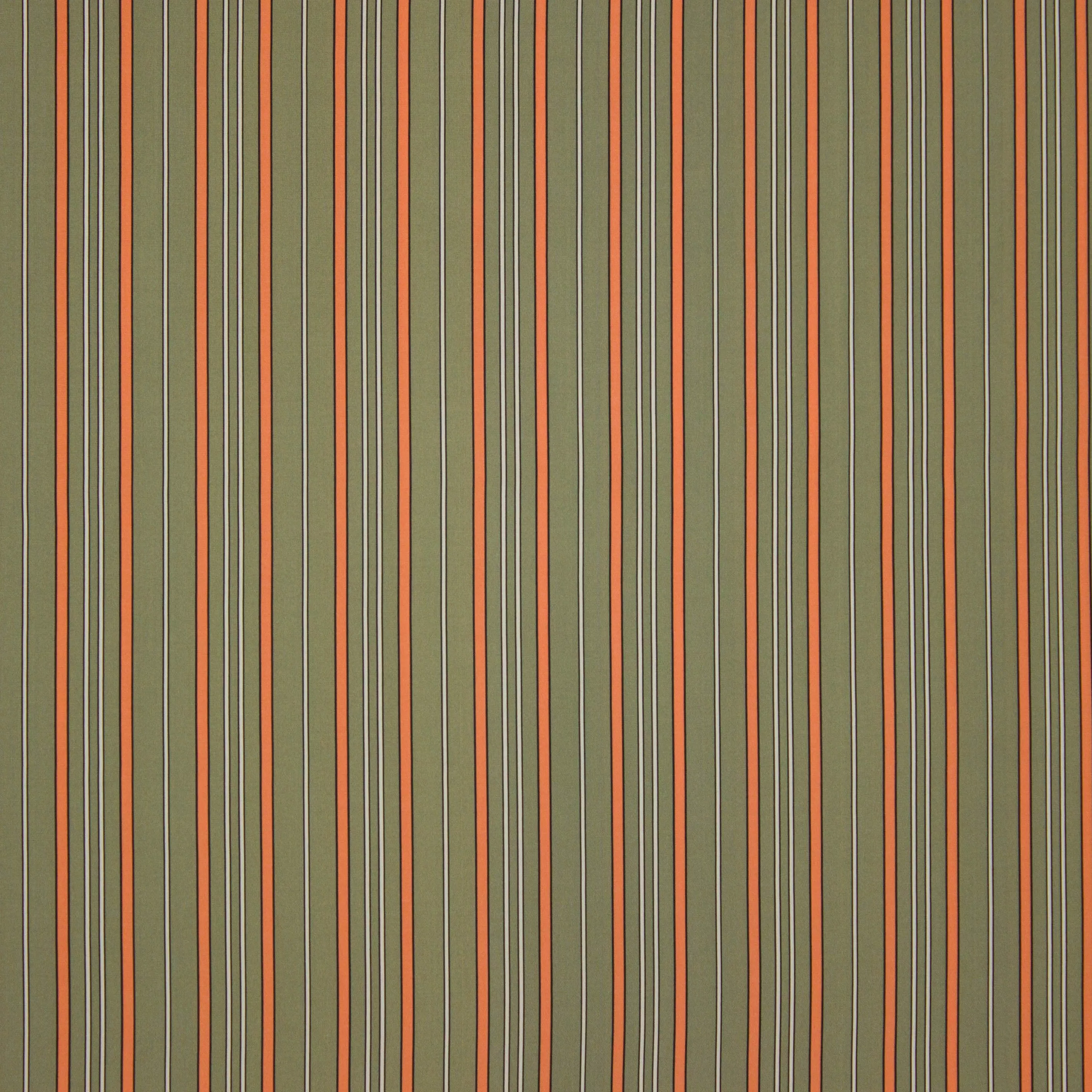 Kaki viscose met wit en oranje strepen van La Maison Victor