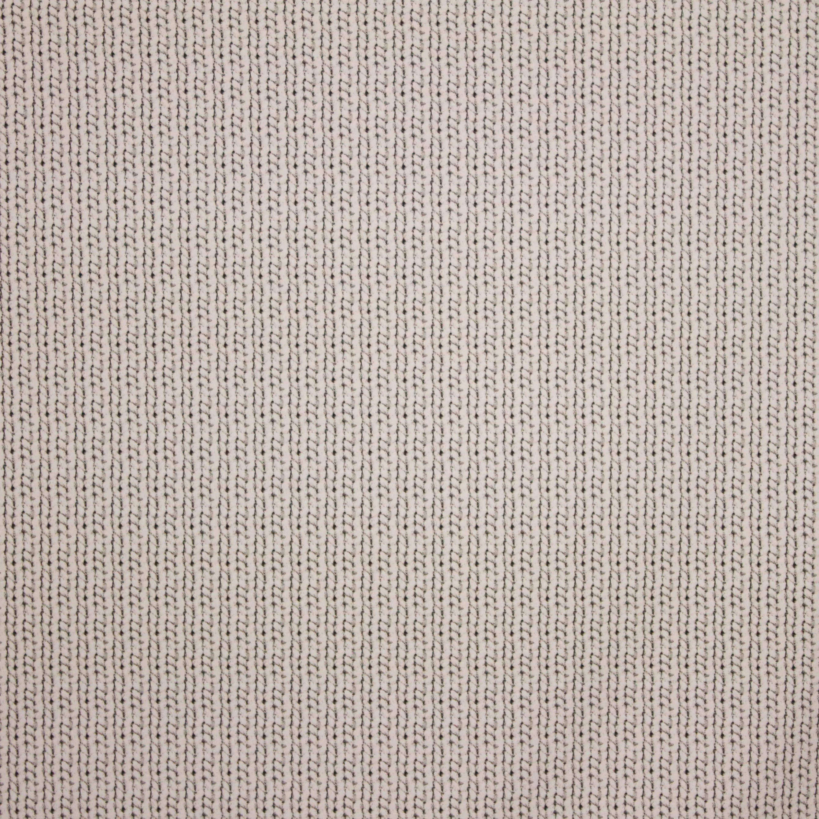 French terry ecru kabel motief