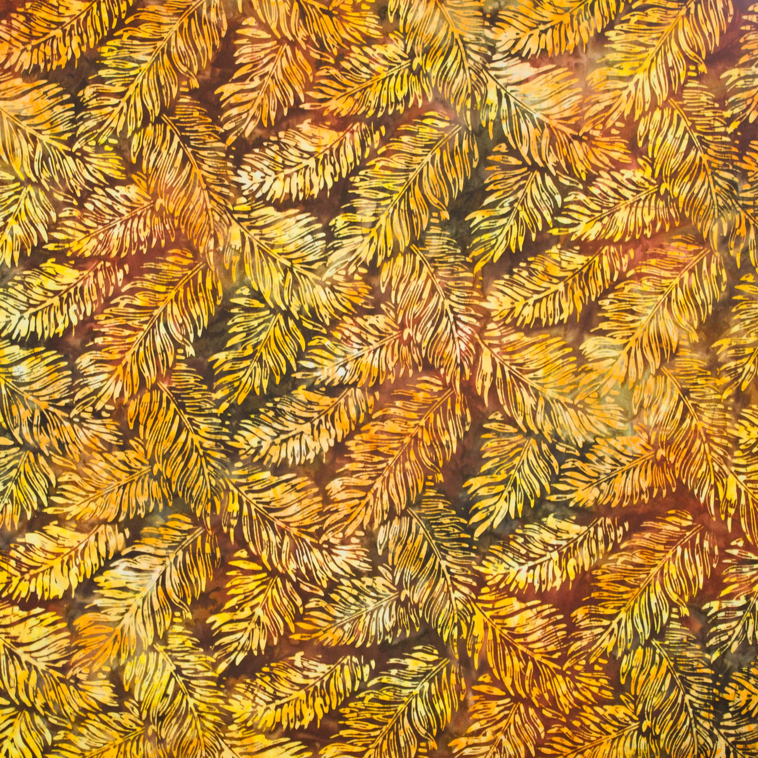 Landschap quilt met palmbladeren