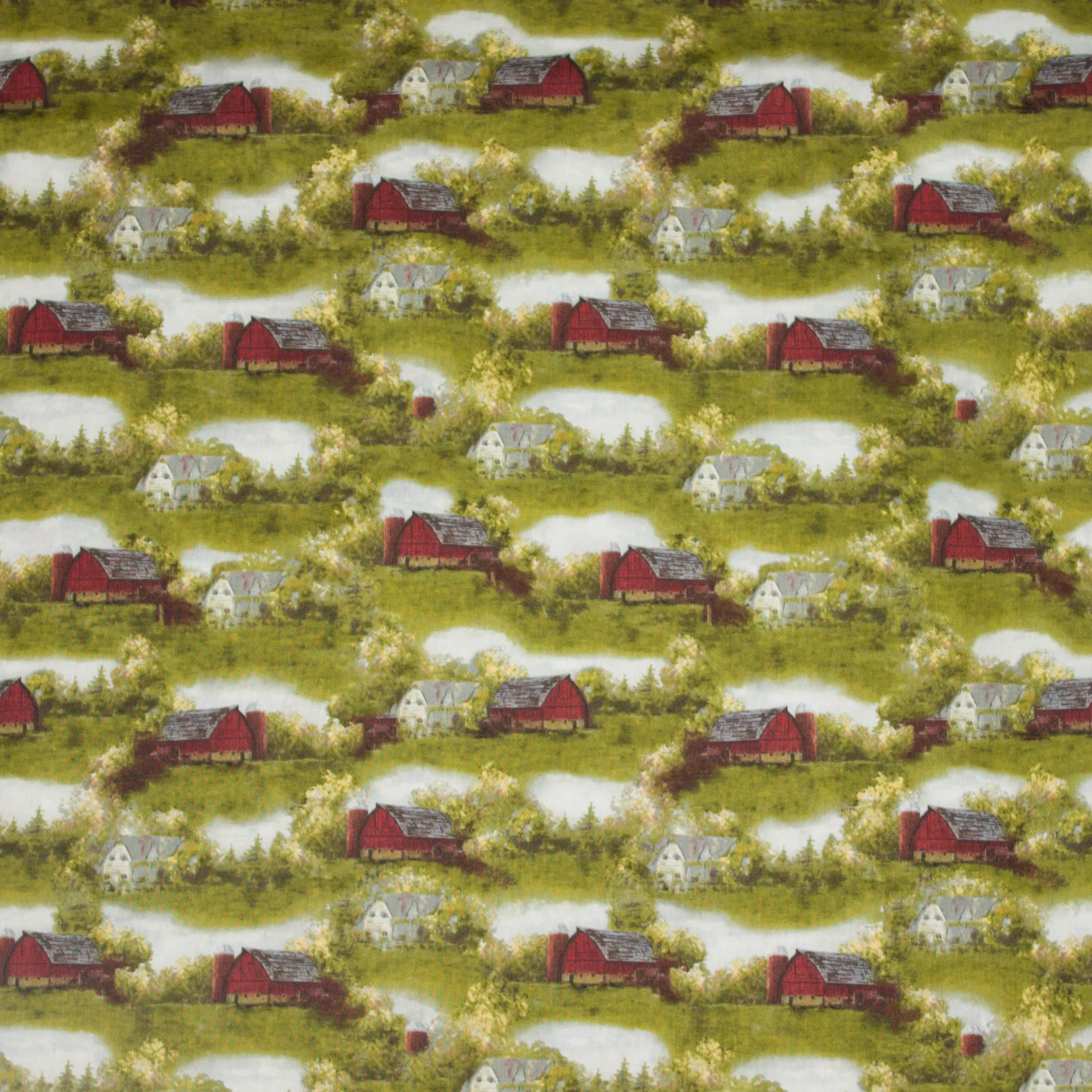 Landschap quilt met boerderijen