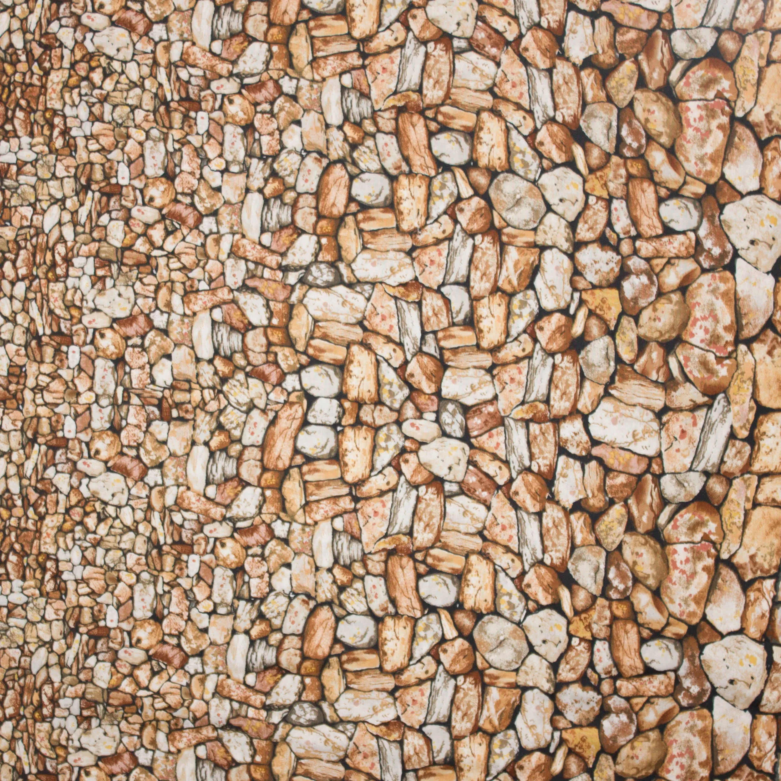 Landschap quilt met keien wand