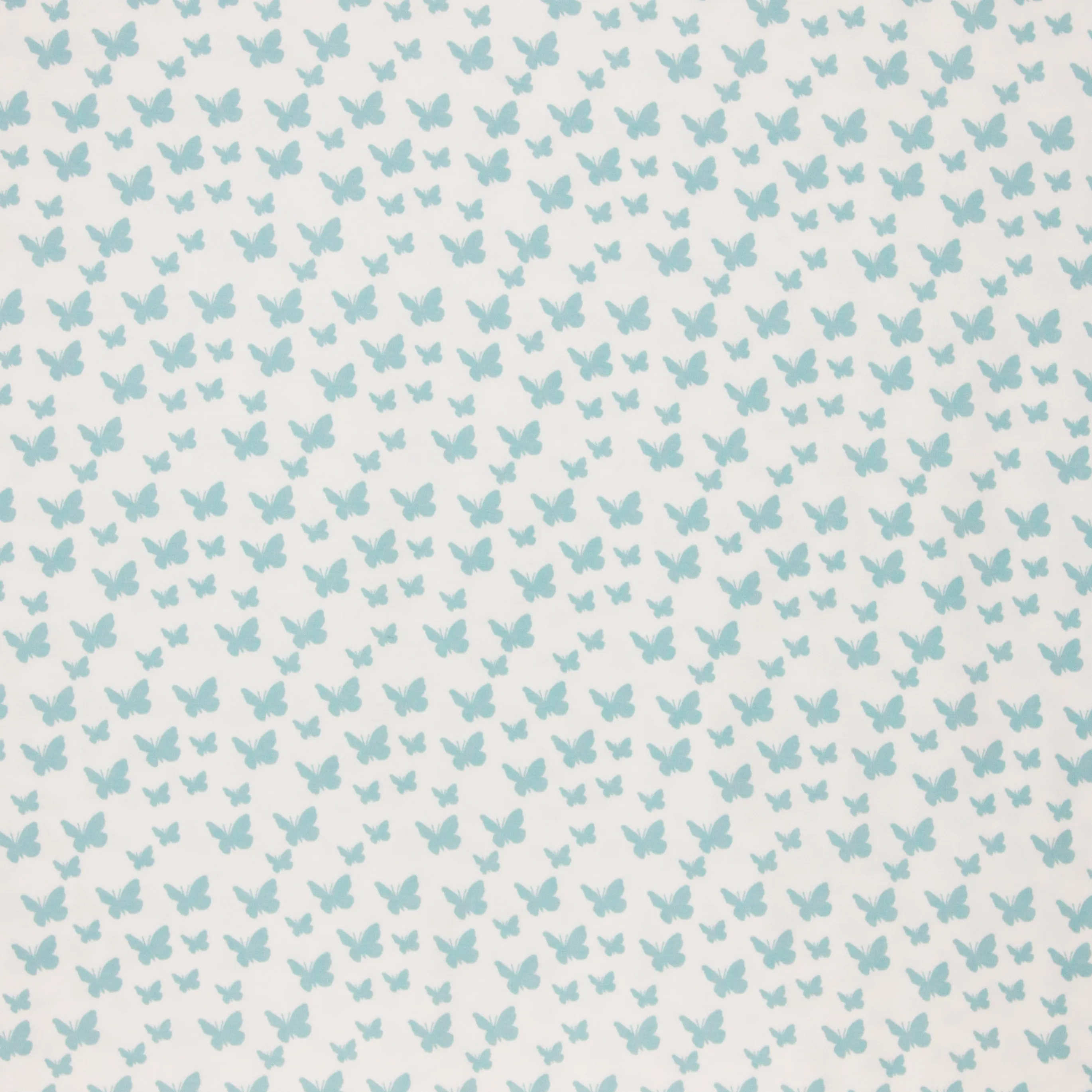 Witte tricot met blauwe vlinders
