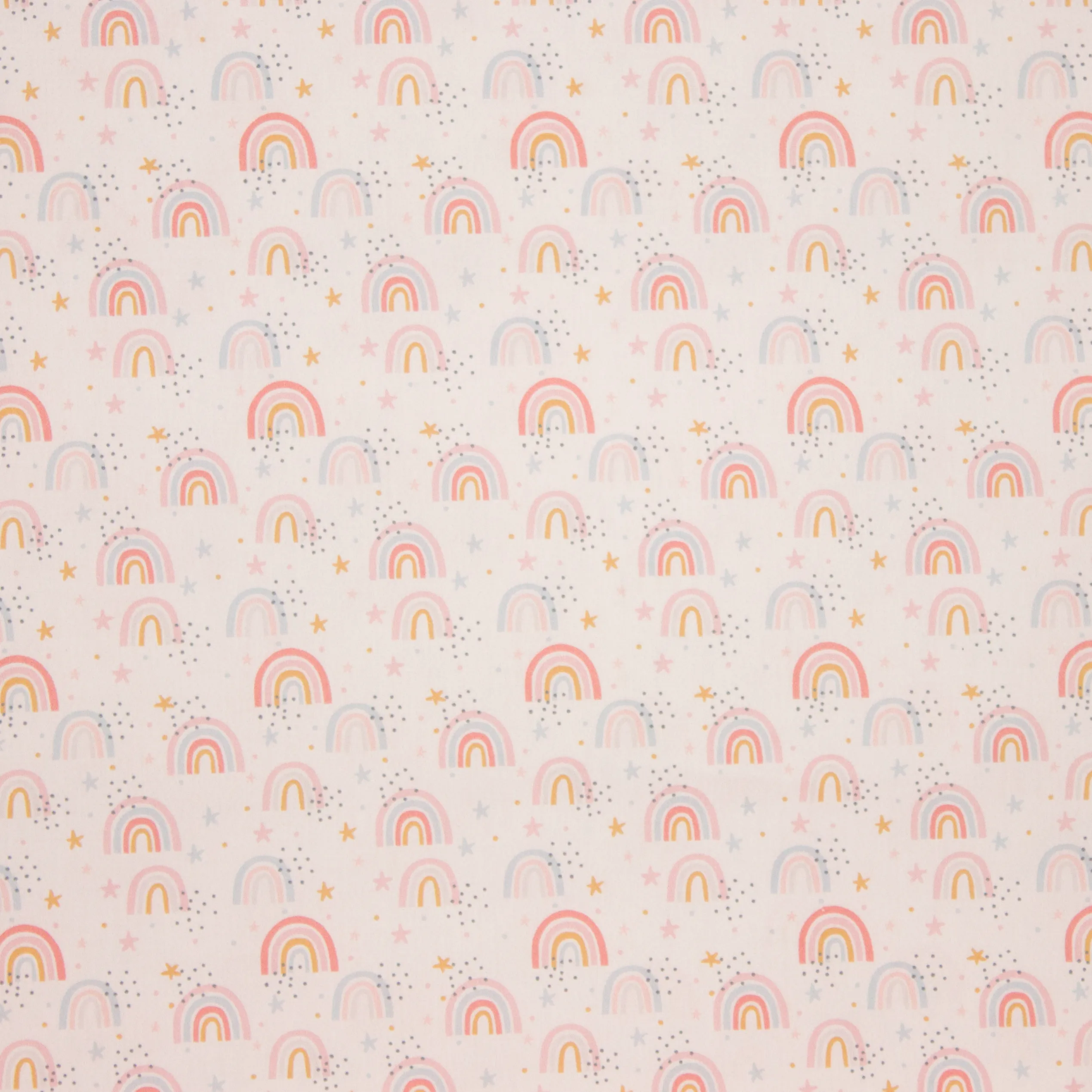 Beige katoen met regenbogen