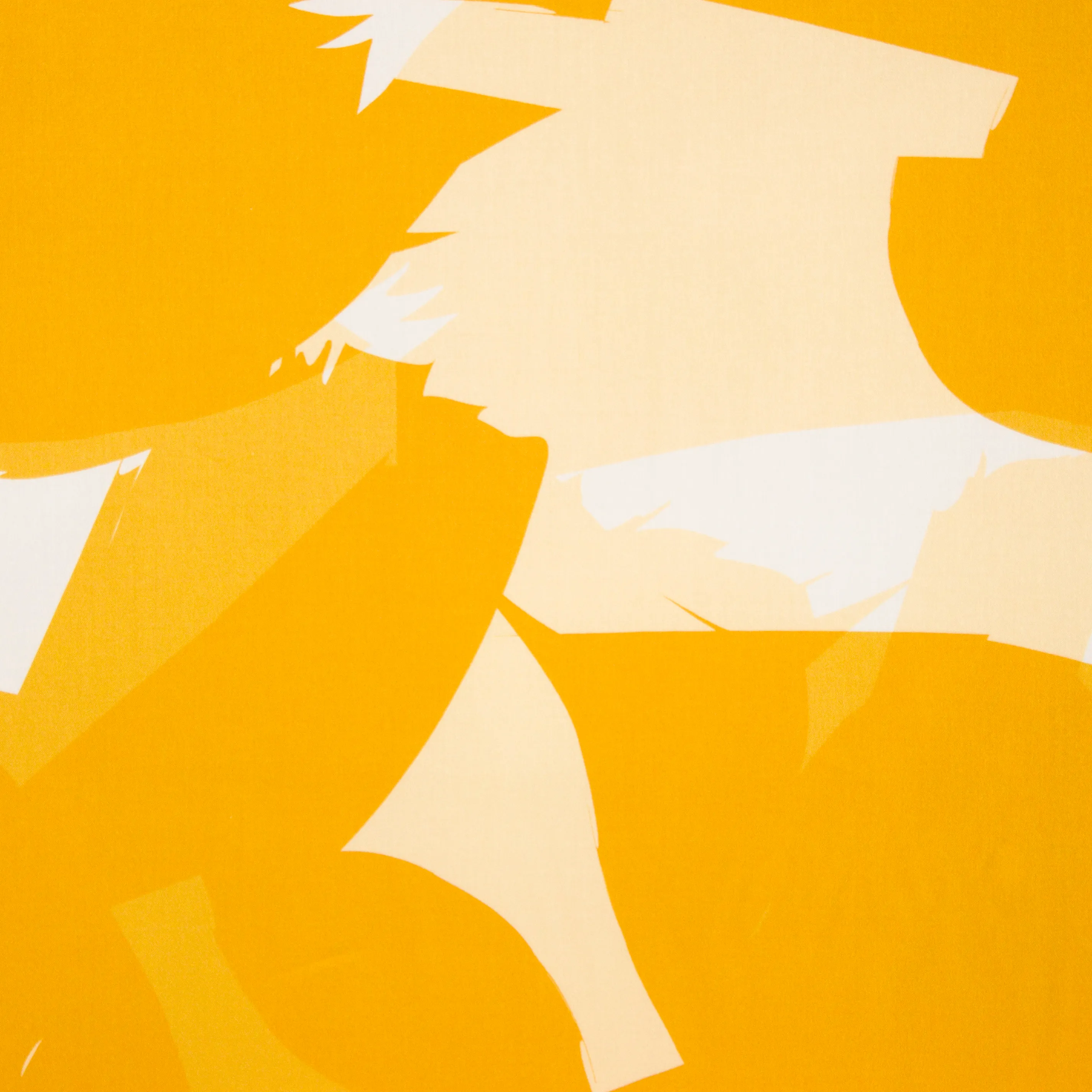 Gele/Oker abstracte viscose van Mind The Maker