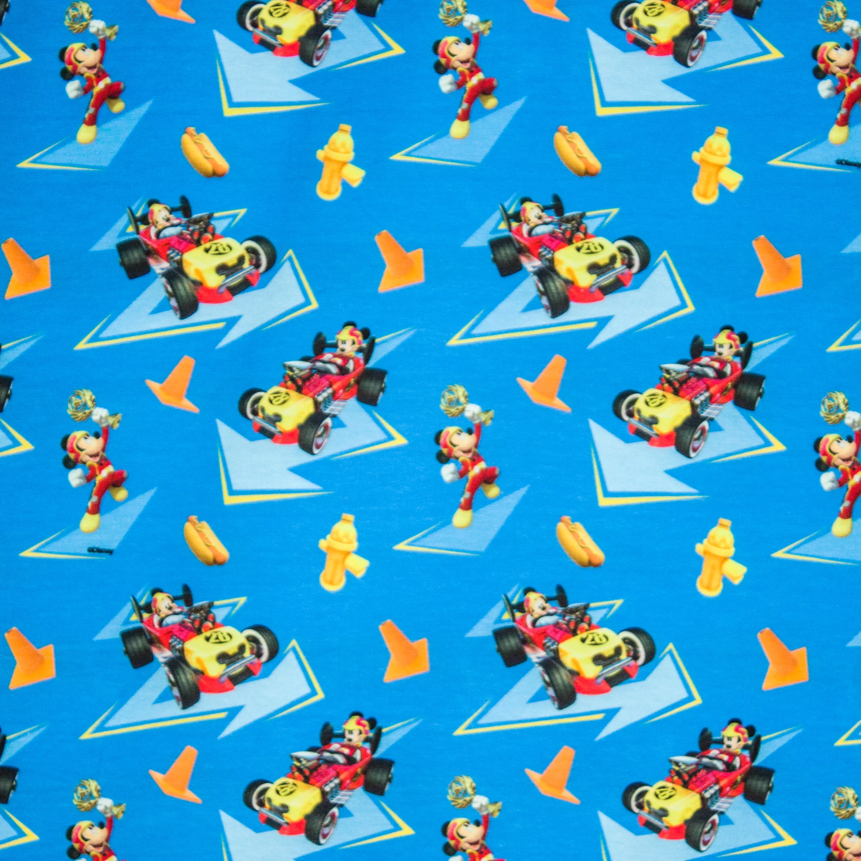 Blauwe tricot met Micky Mouse Race