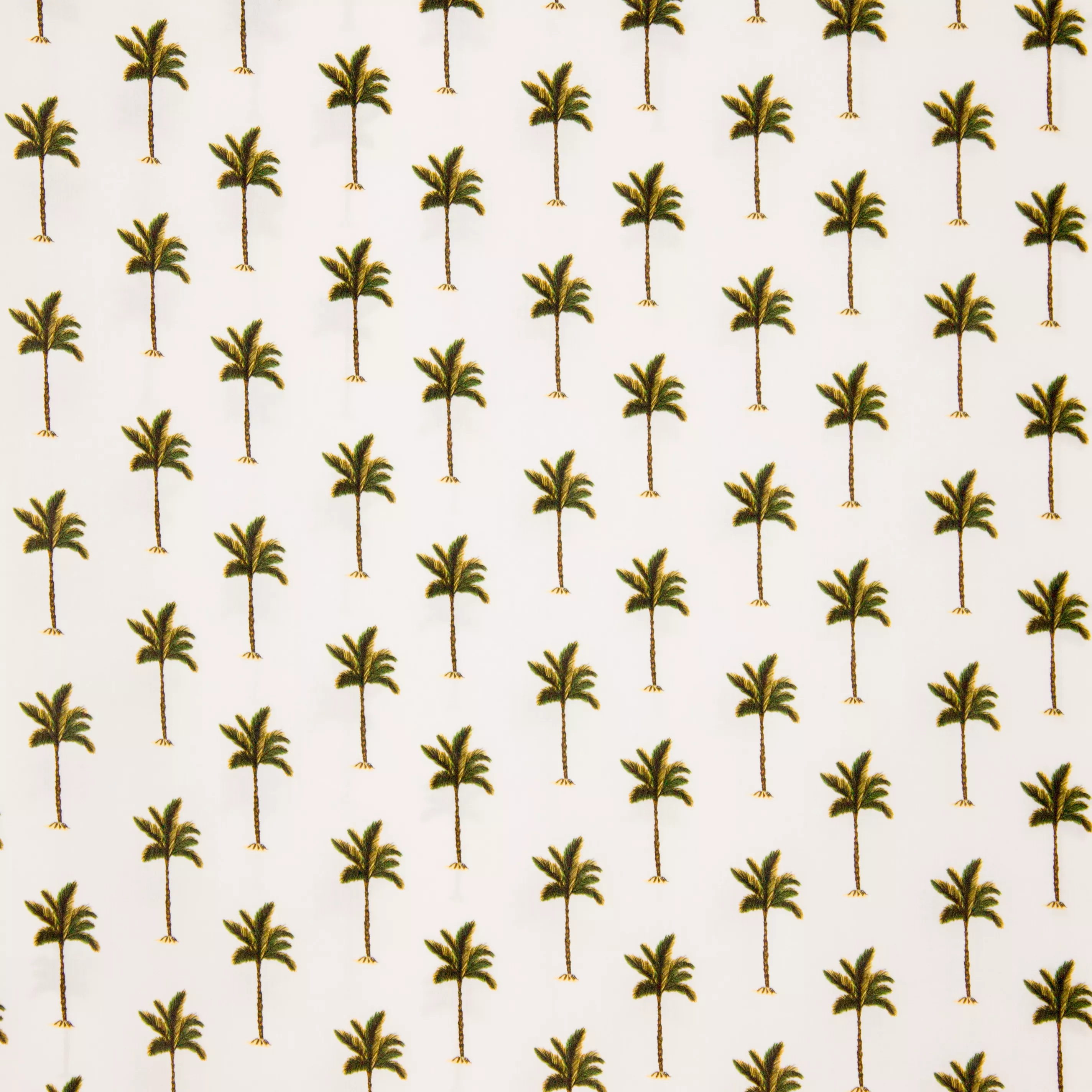 Witte viscose met palmbomen