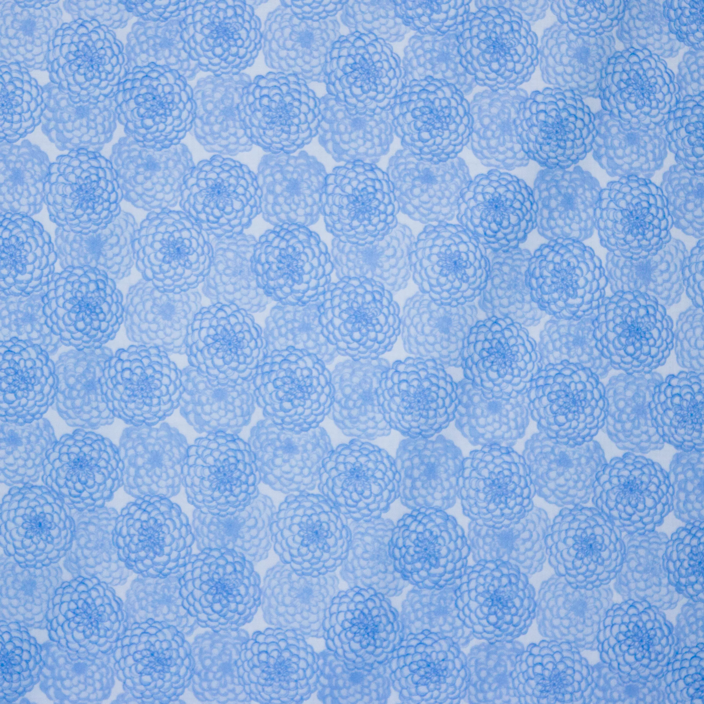 Blauwe katoen met bloemen