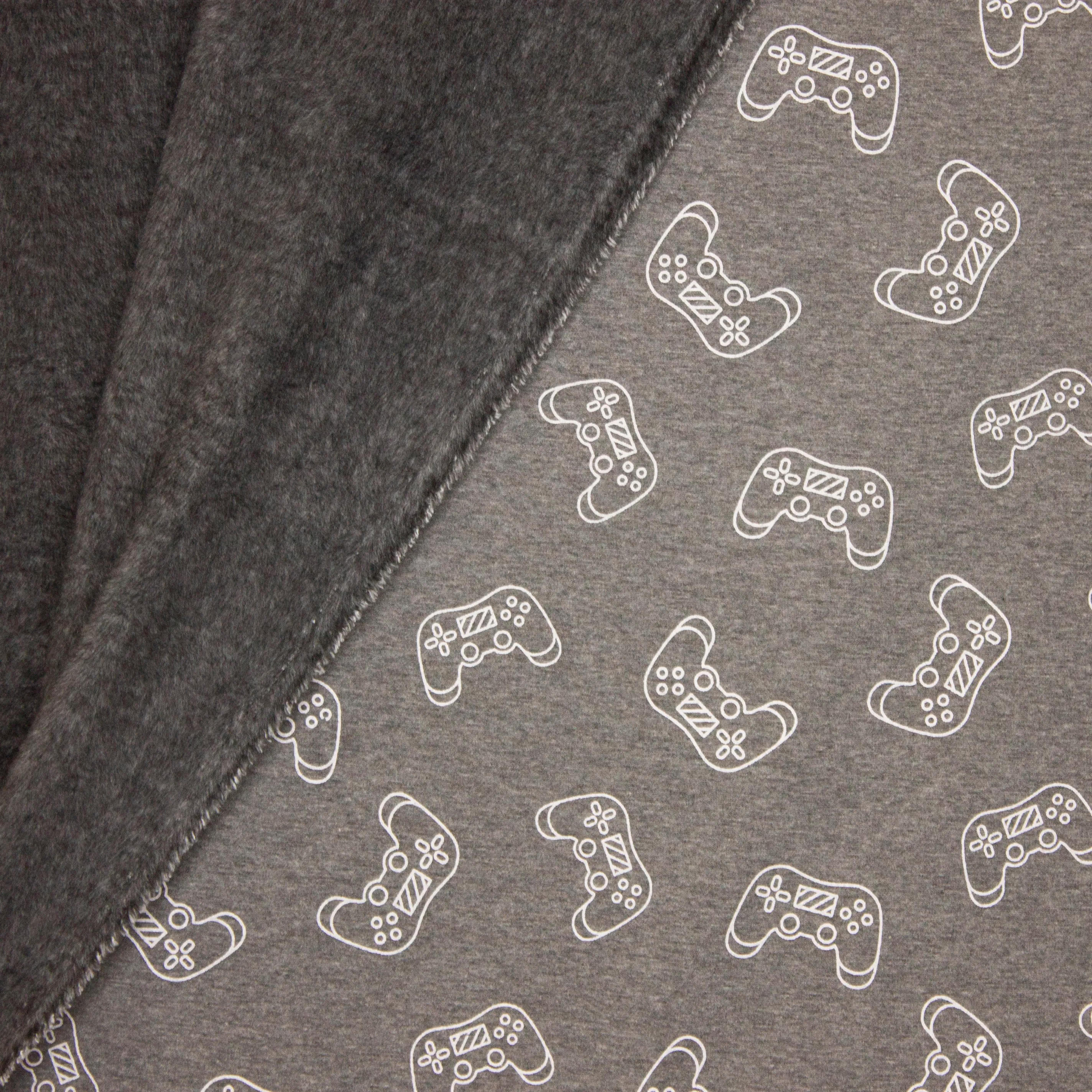 Grijze alpenfleece met game controllers van Little Darling