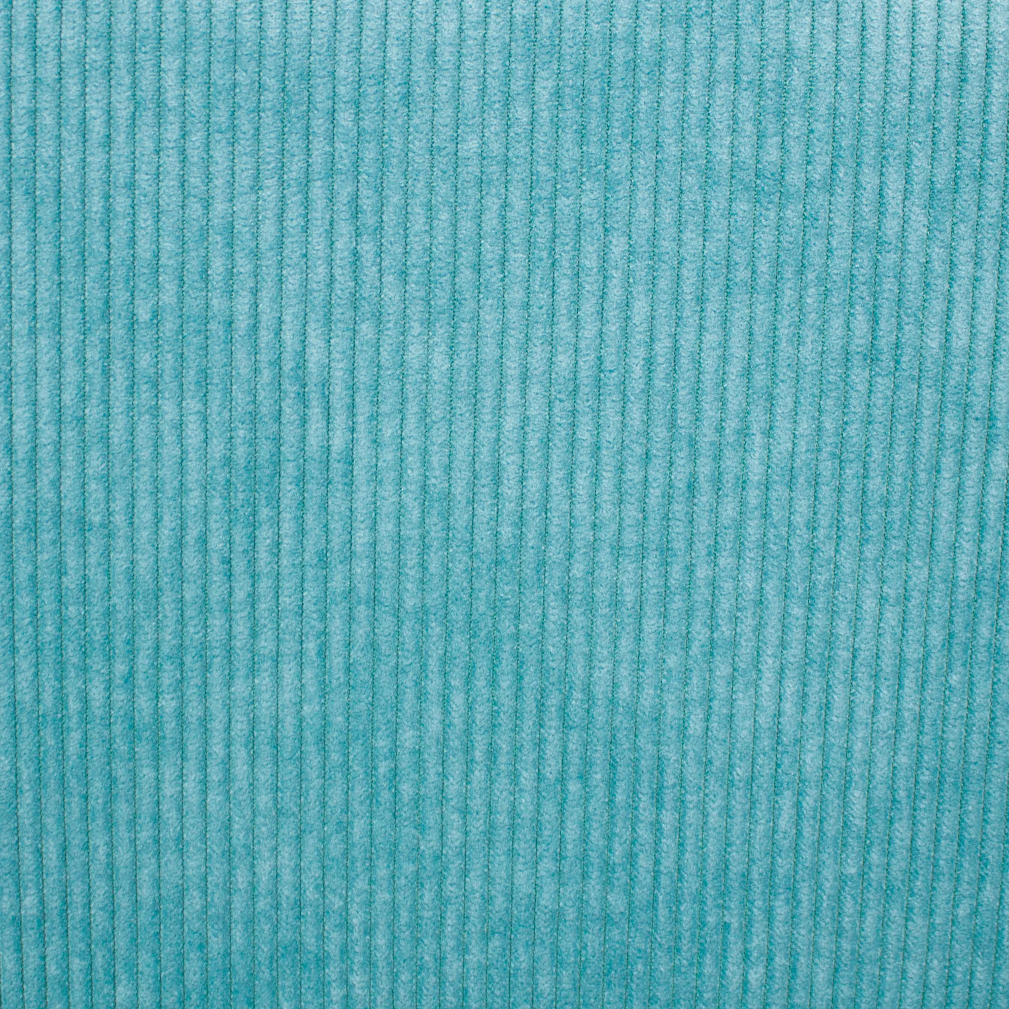 Turquoise ribstof met imitatievacht