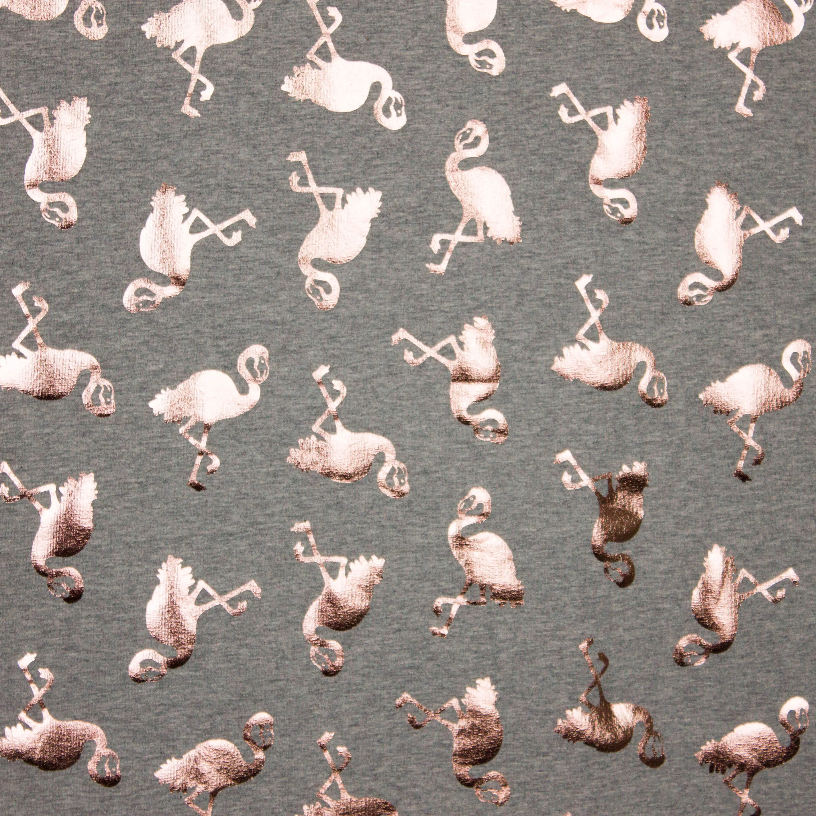 Grijze tricot met rosé gouden flamingo's uit 'Stitched By You'