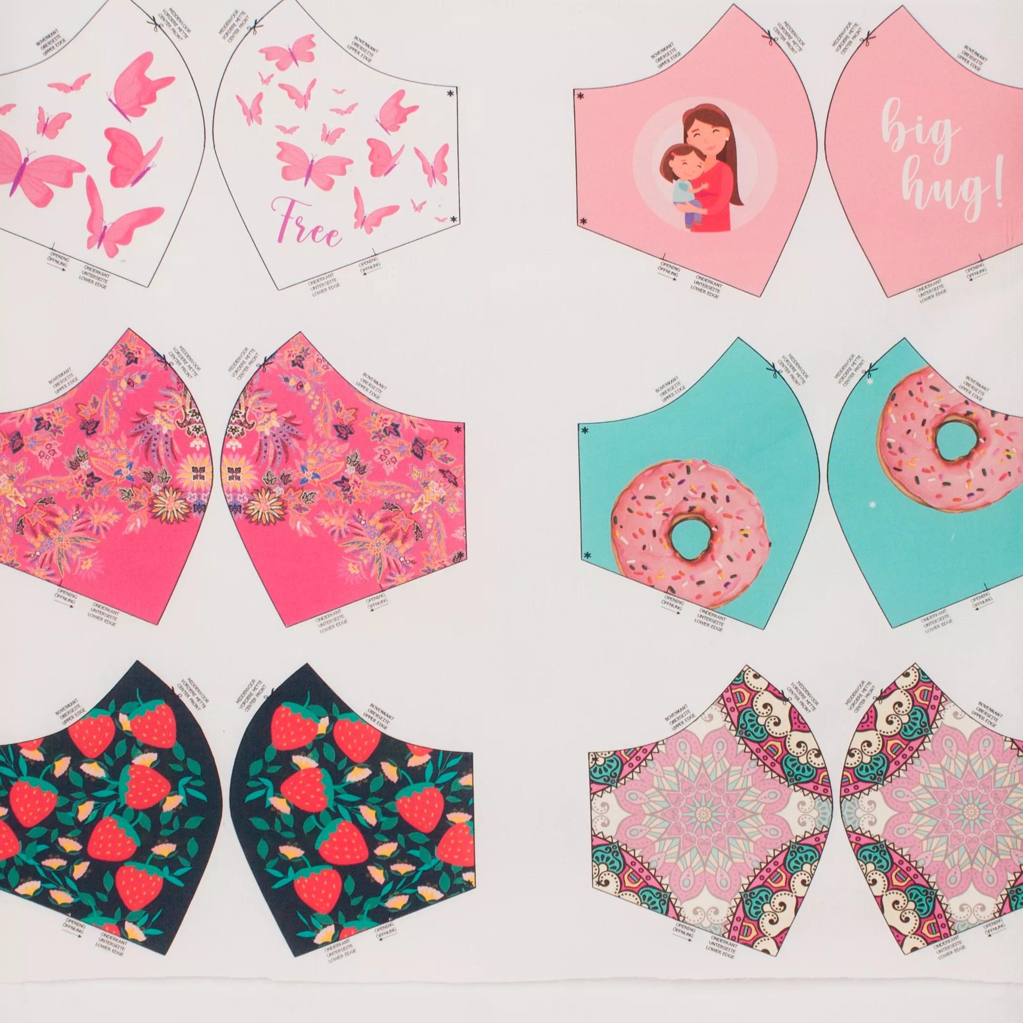 Set van 12 mondmaskers