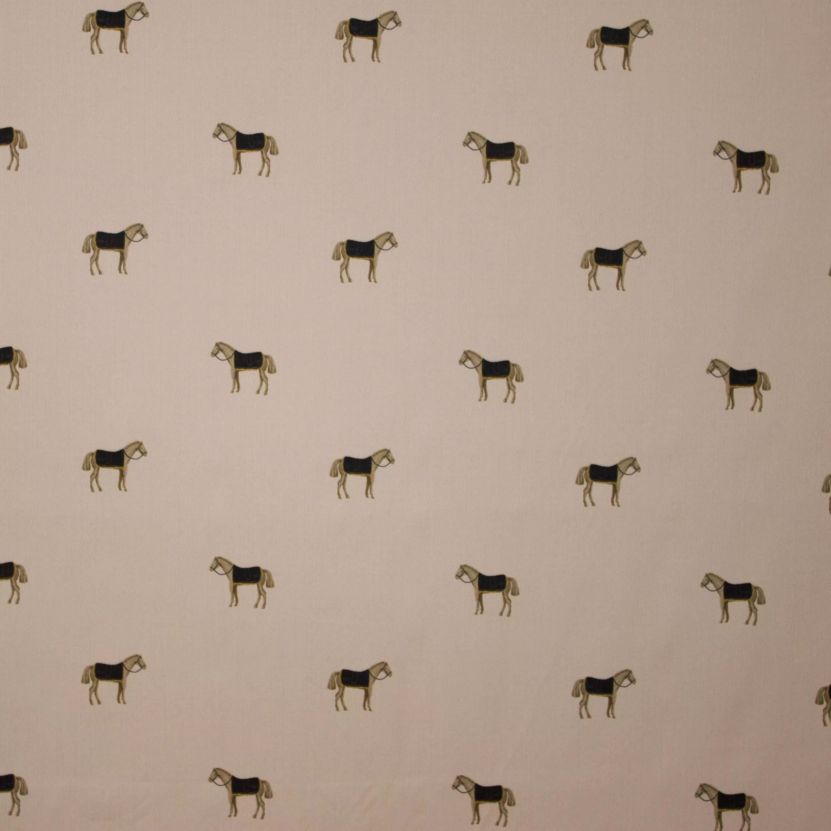 Italiaanse viscose met paarden in huidskleur