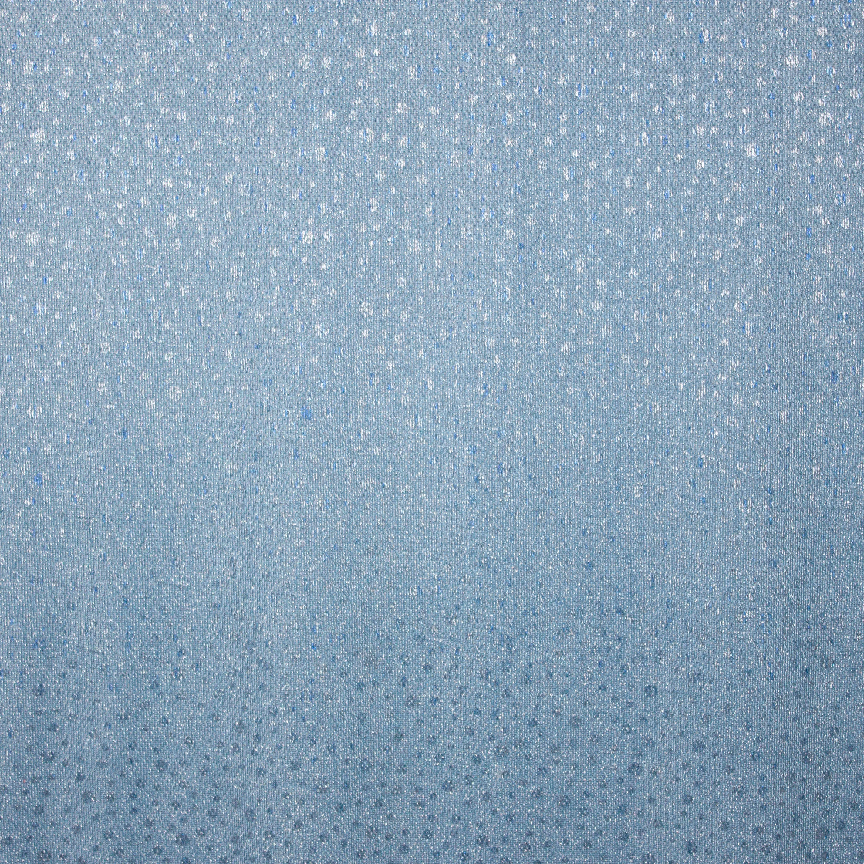 Blauwe glitterbreitje in polyester met bolletjes