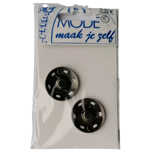 Drukknopen aannaaibaar metaal - 2 stuks - 3 cm  Ø