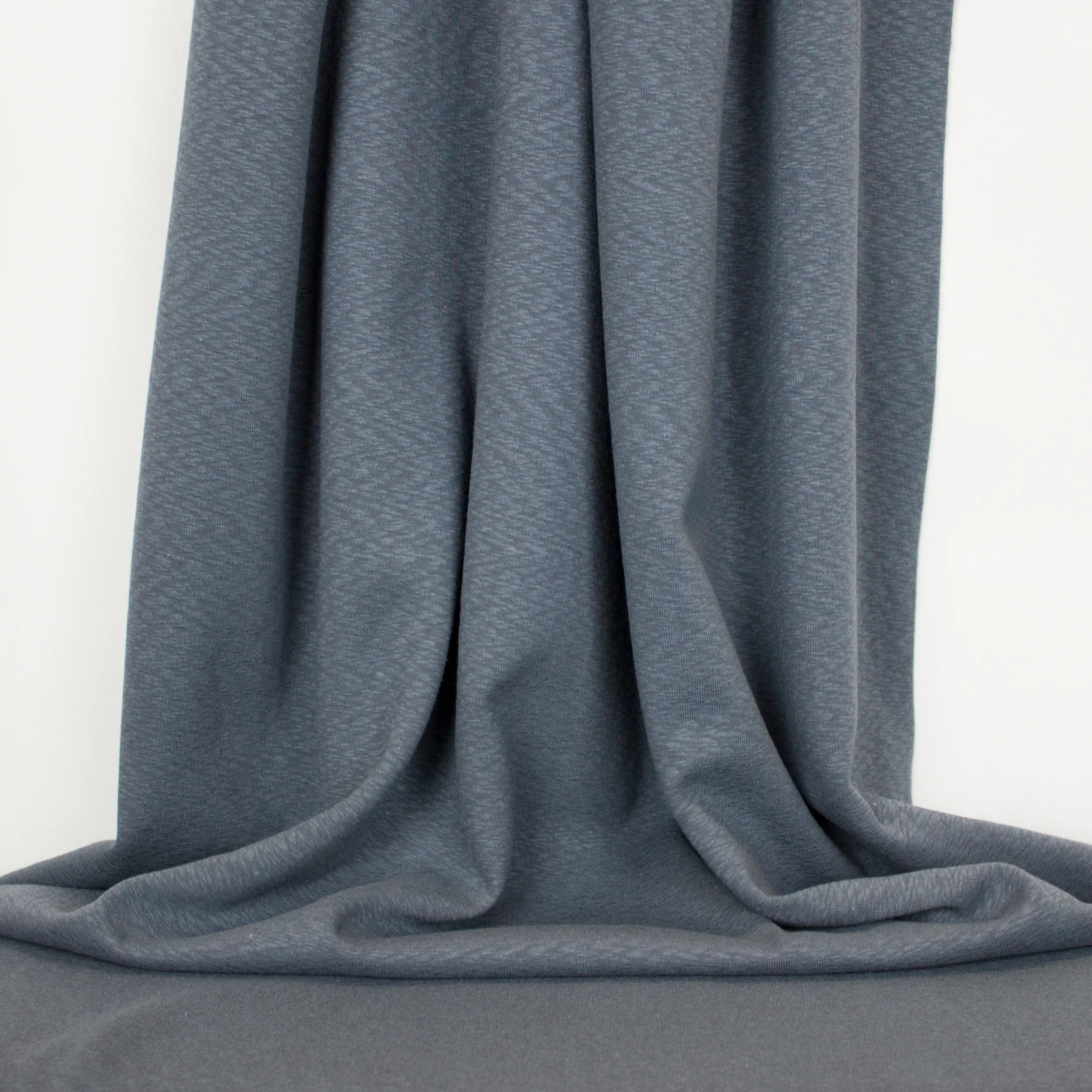 Gemeleerde nylon katoen tricot blauw