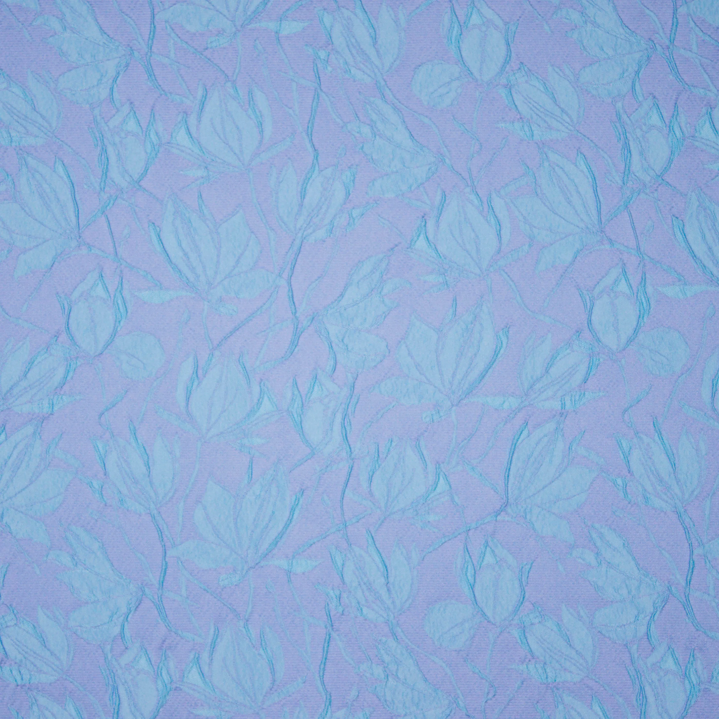 Italiaanse jacquard met bloemenmotief in lichtblauw