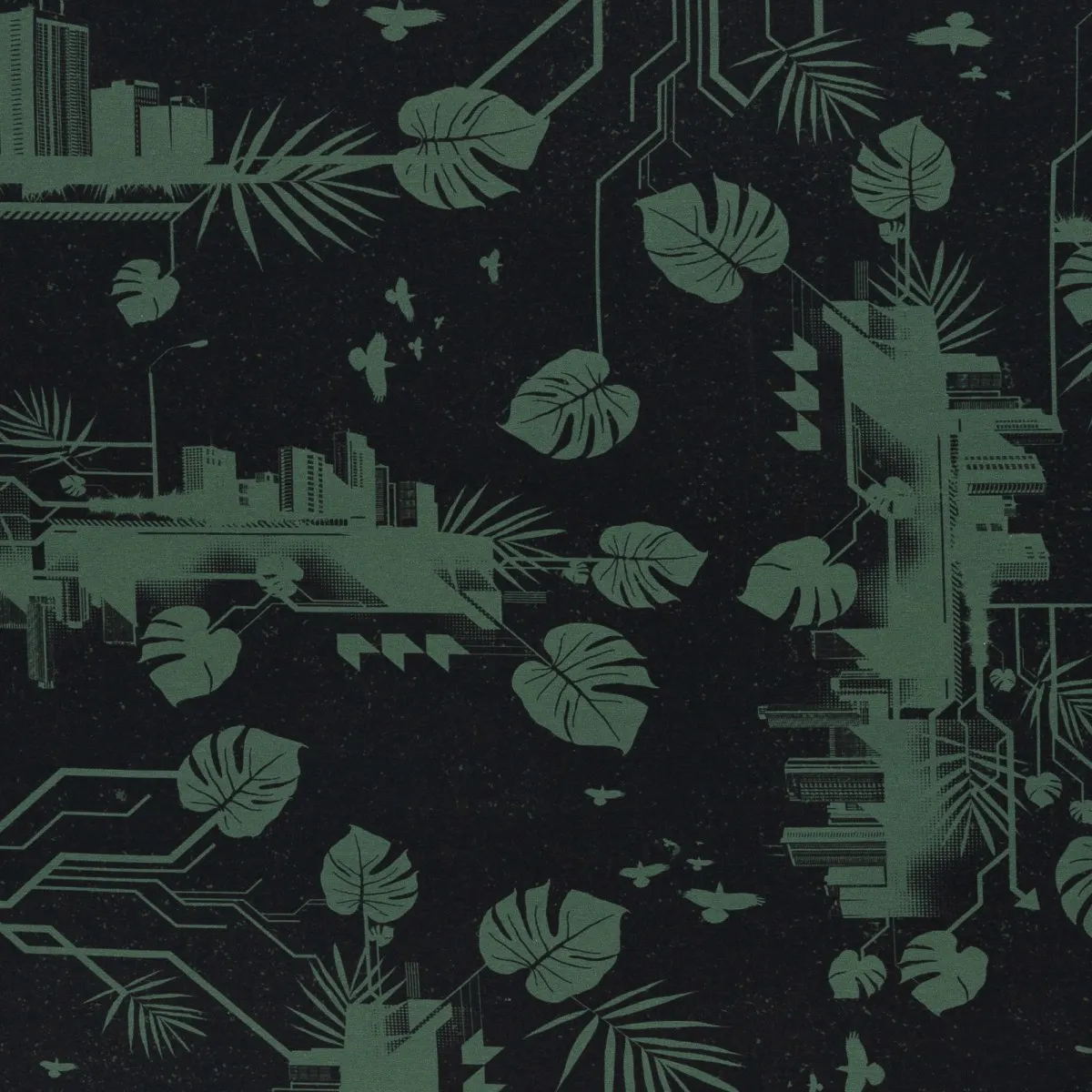 Zwarte Tricot Urban Jungle