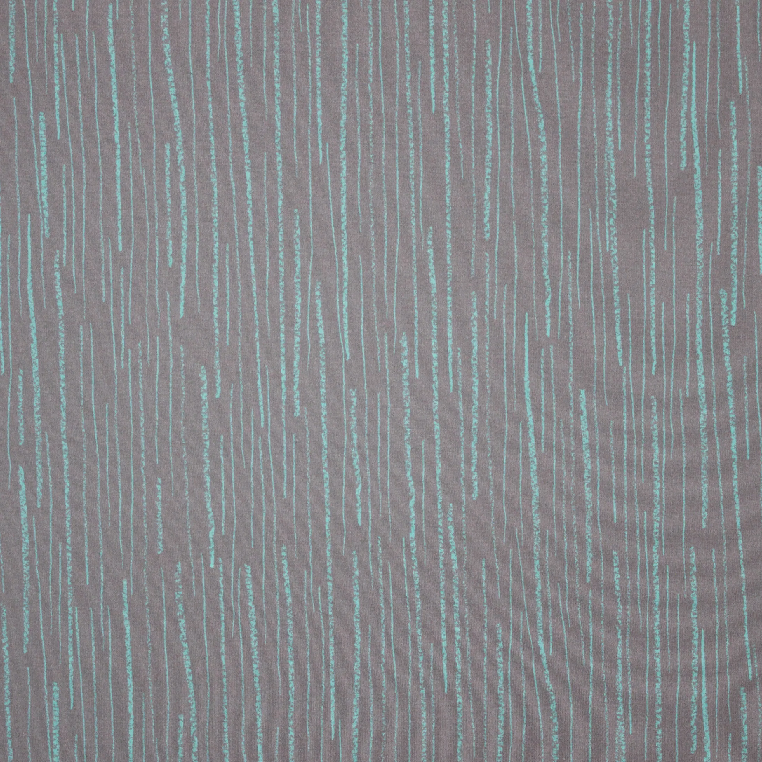 Grijze modal tricot met turquoise strepen van 'Lillestoff'