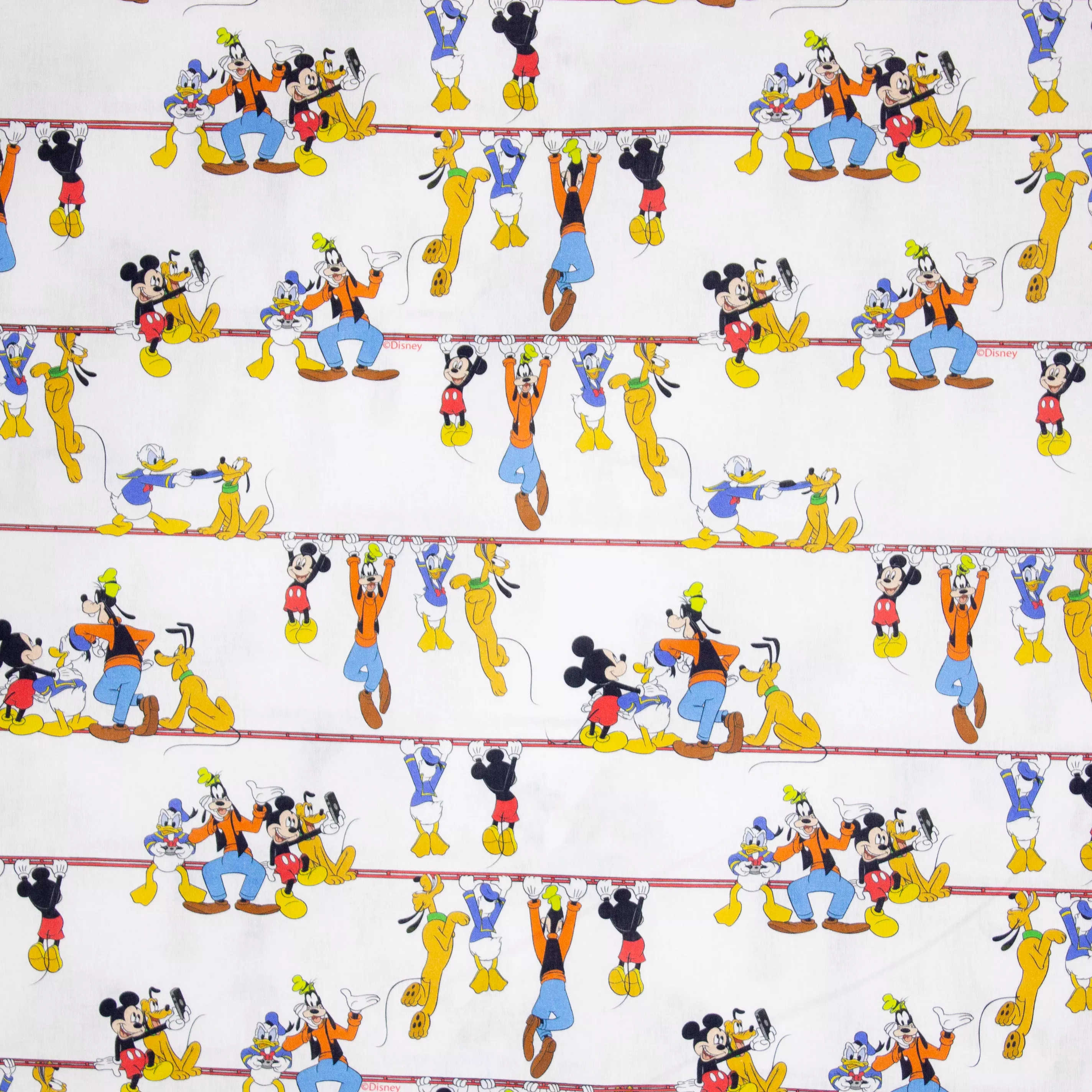 Katoen met Mickey Mouse Figuurtjes