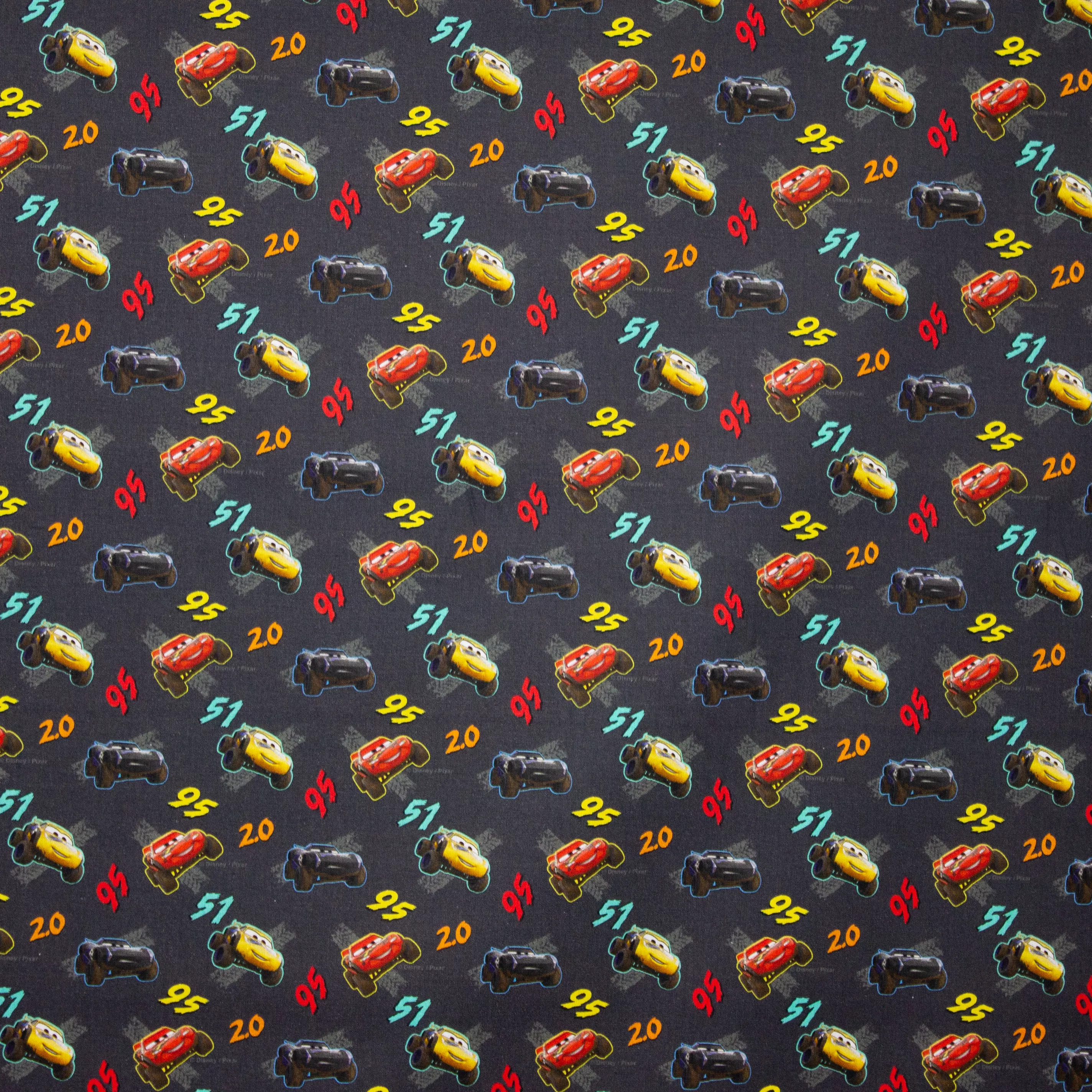 Zwarte Katoen met Cars