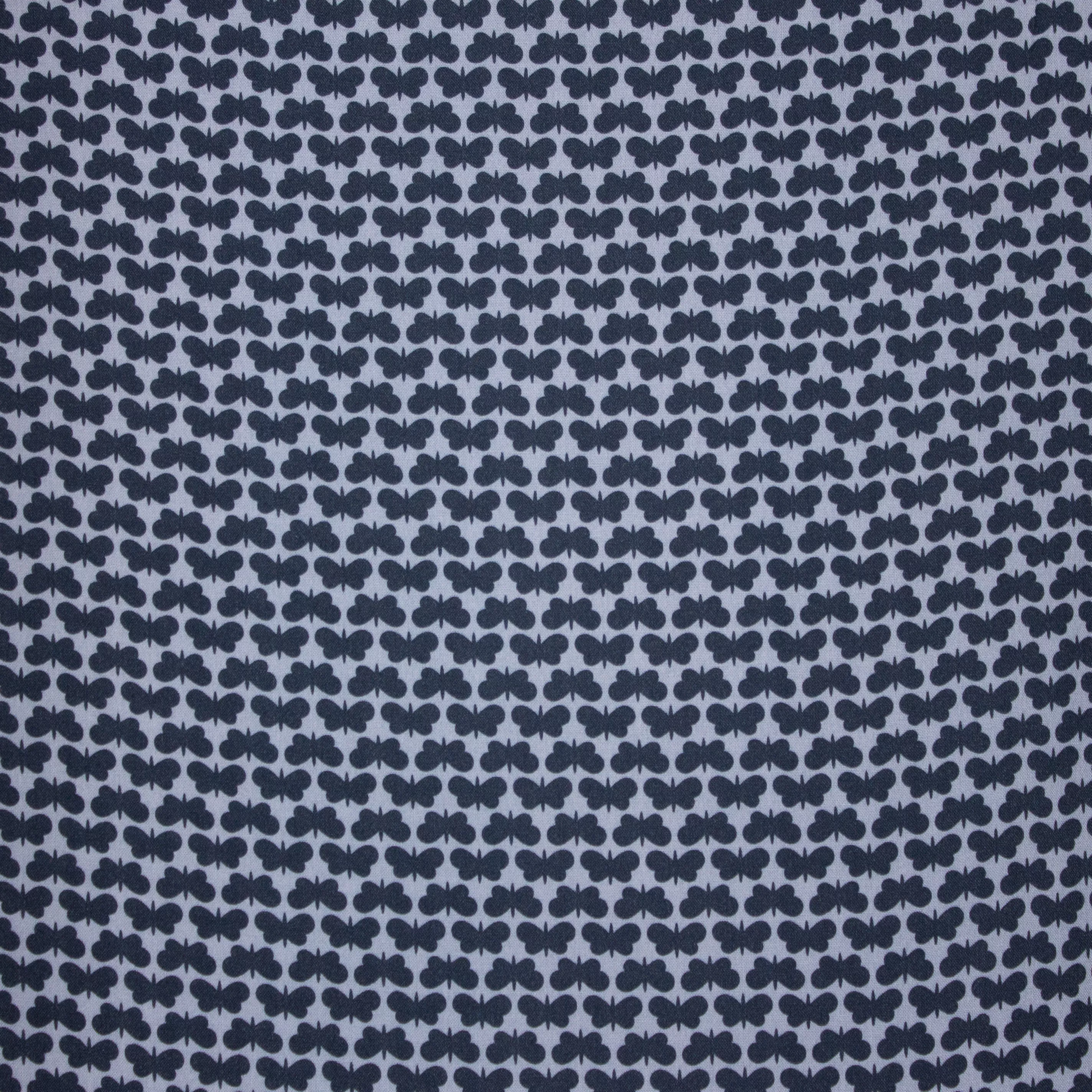 Viscose blauw met vlinders