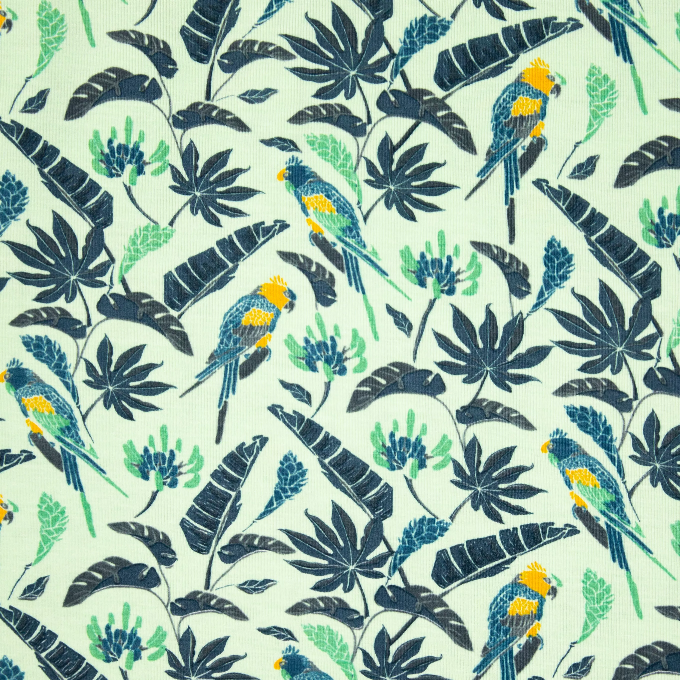 Bamboo met Tropische Bladeren en Vogels