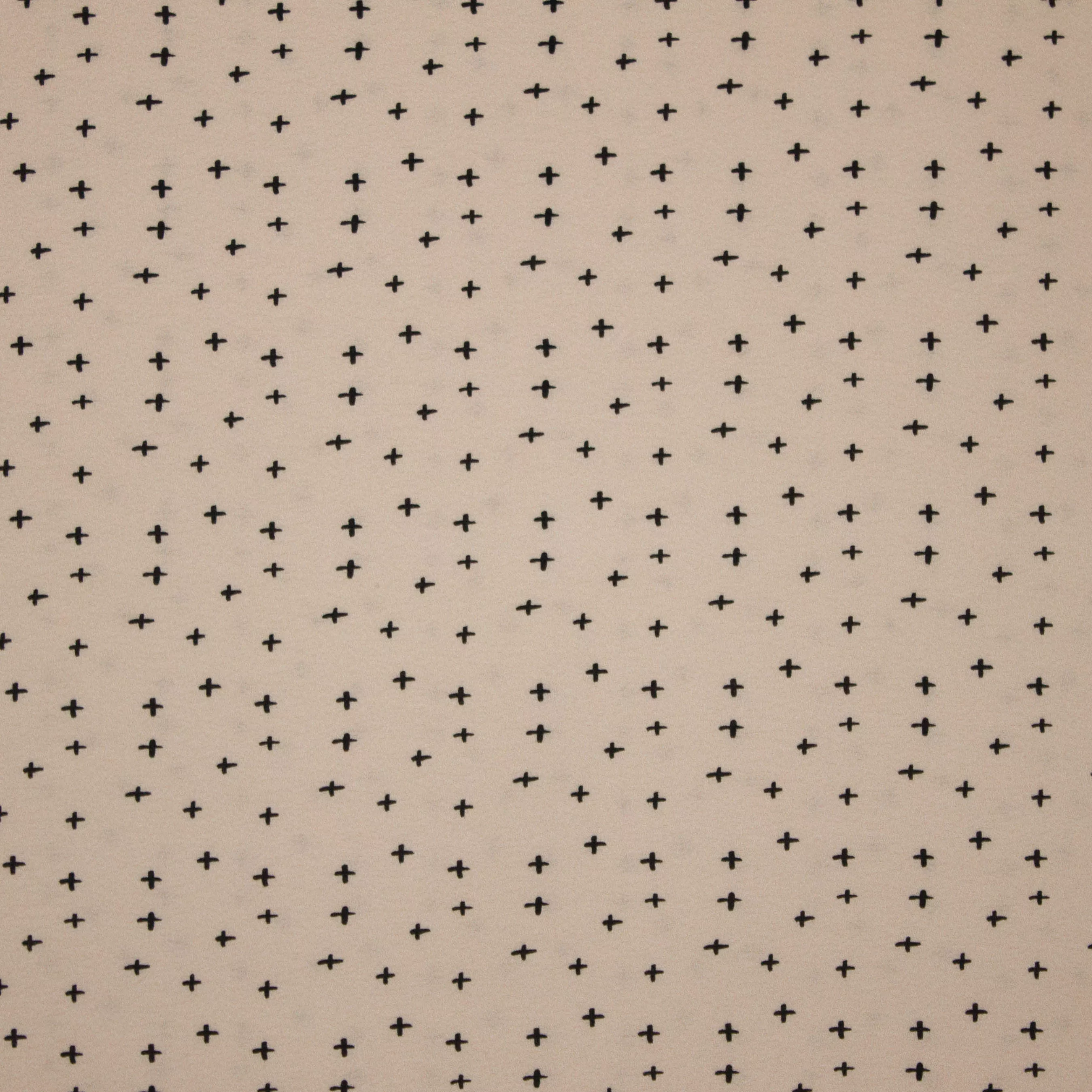 Viscose met zwart kruisjes motief