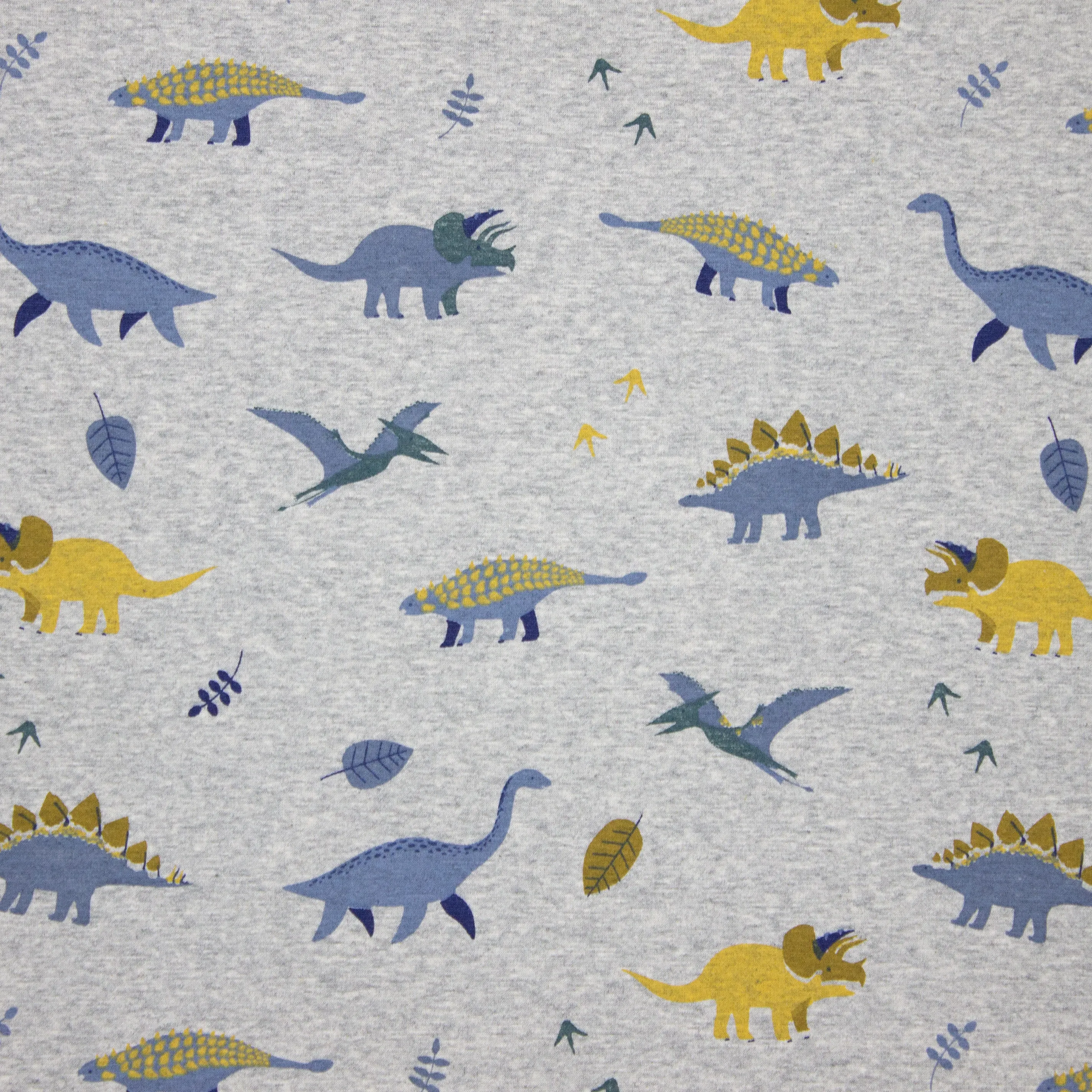 Grijze Gemêleerde Fleece met Dino's