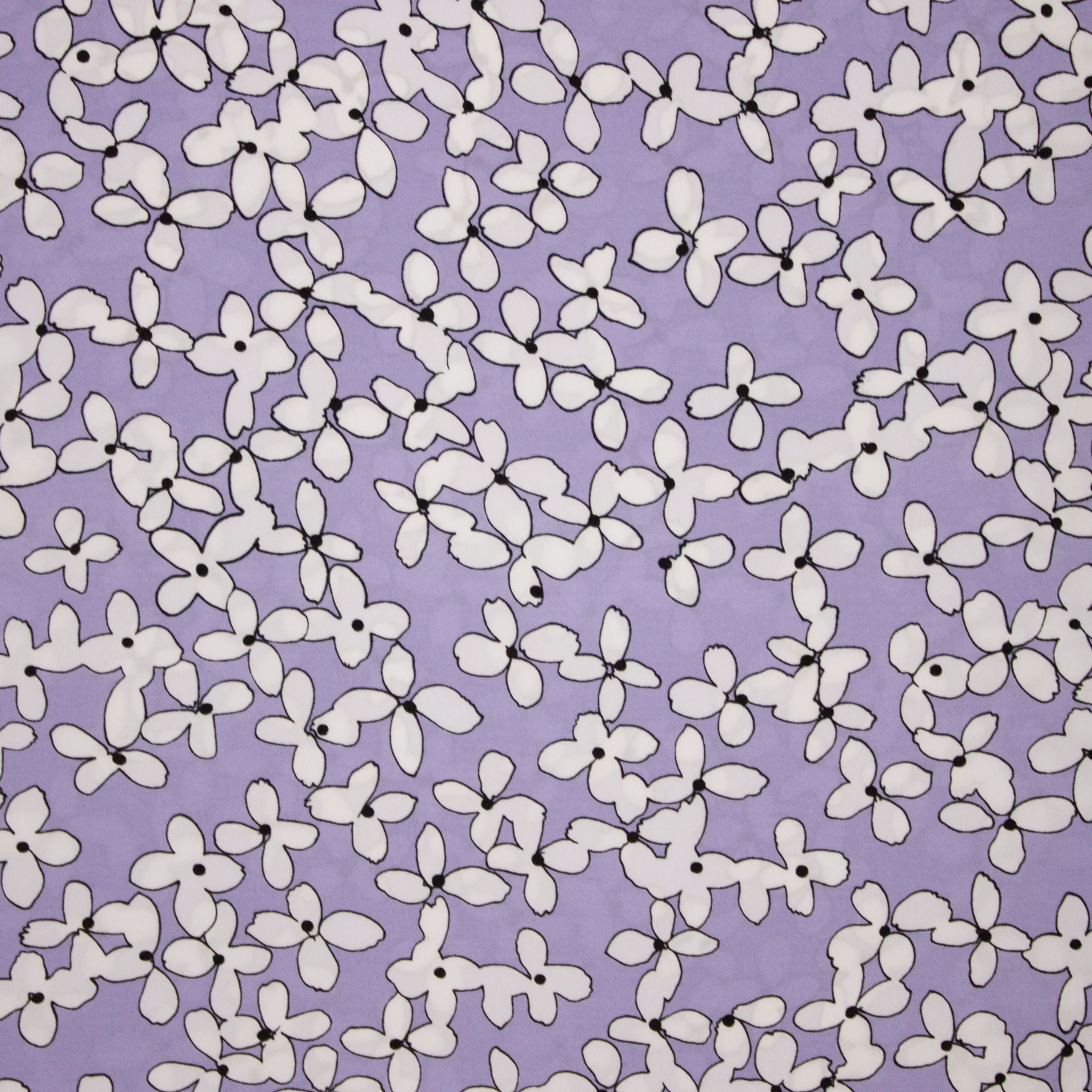 Paarse Polyester met Bloemen