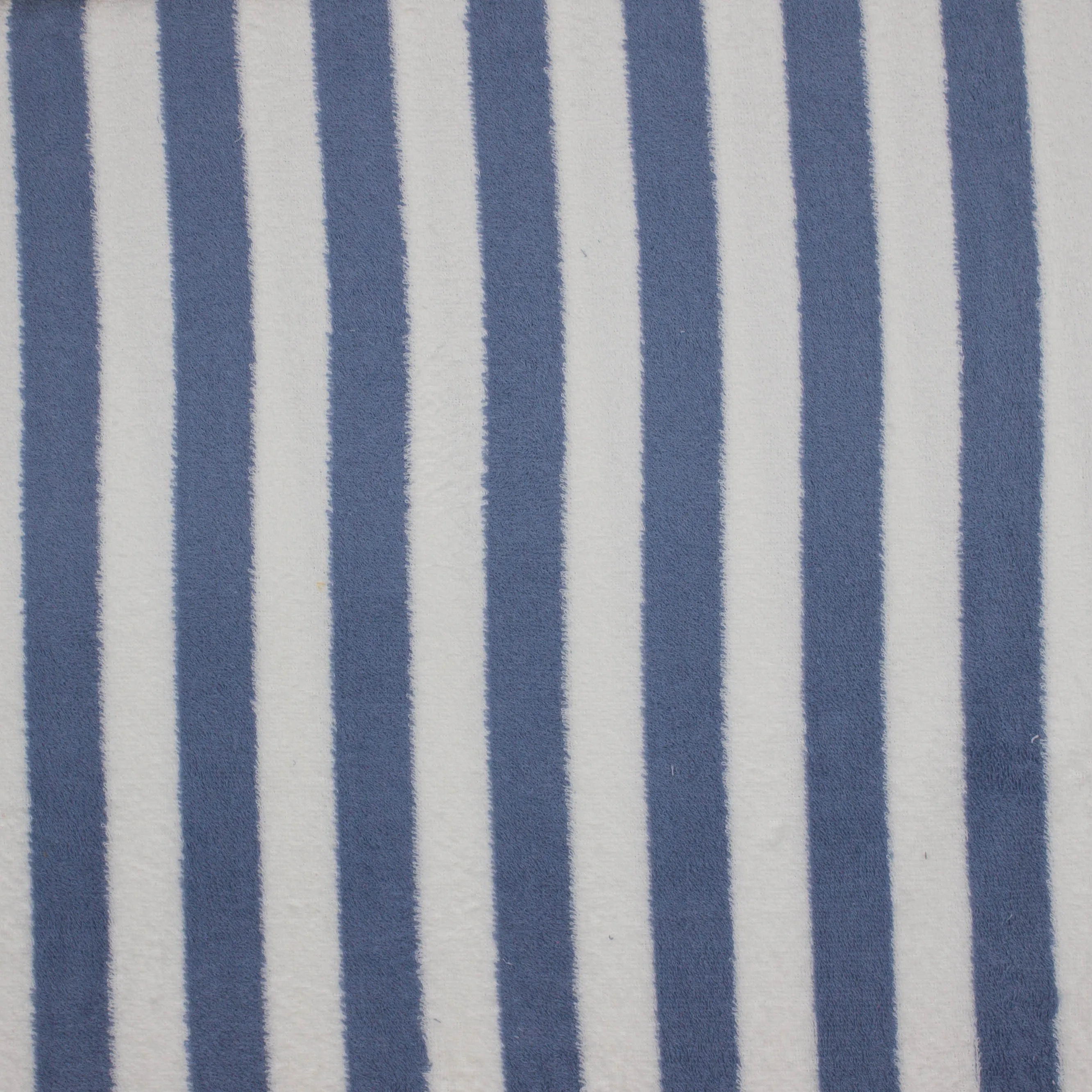 Blauw en wit gestreepte badstof