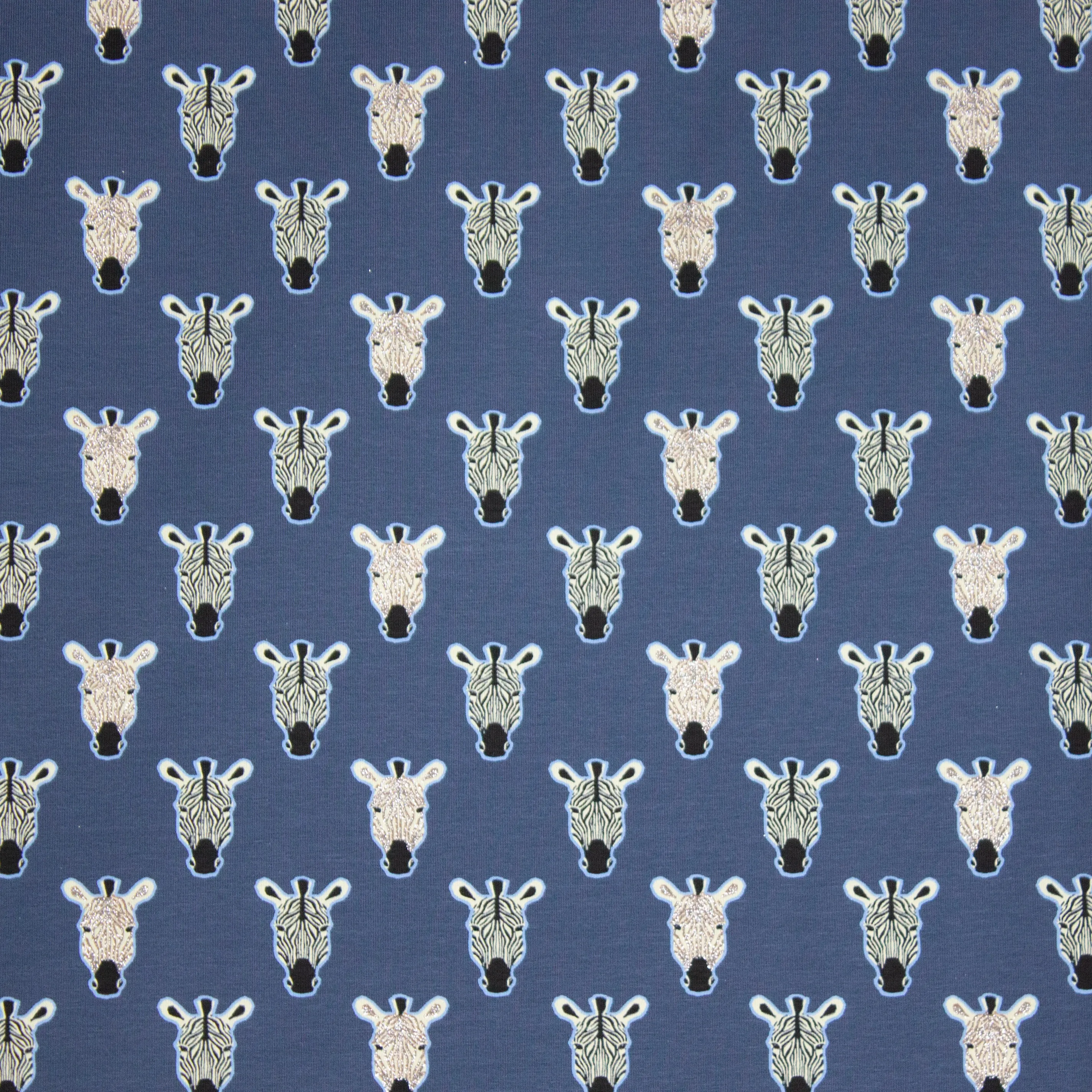 Blauwe Tricot met Zebrakop