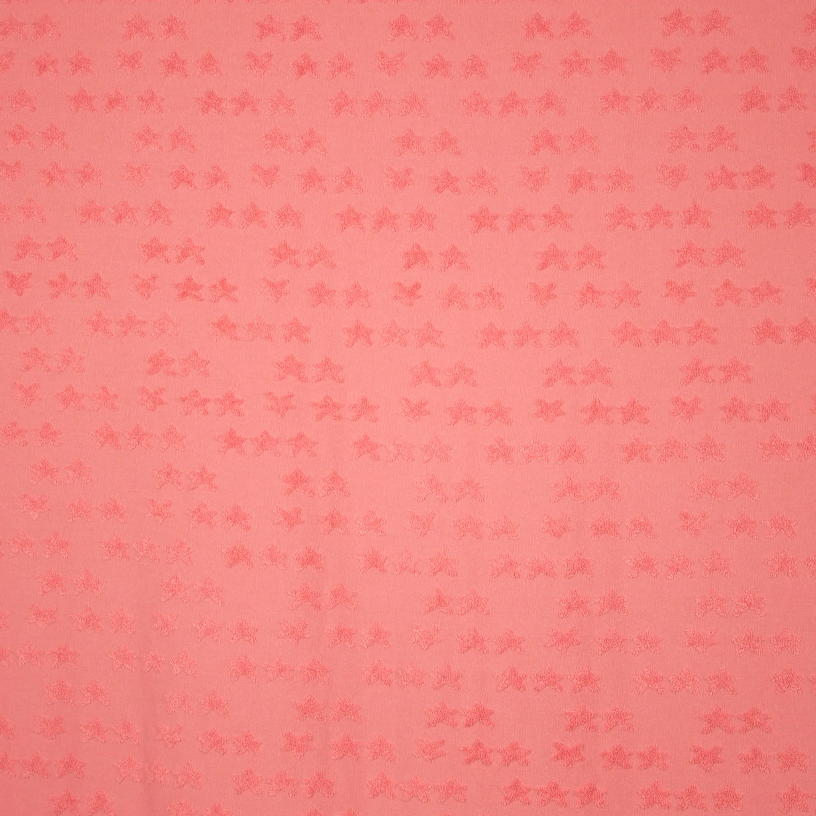 Zalmroze jacquard tricot met sterretjes
