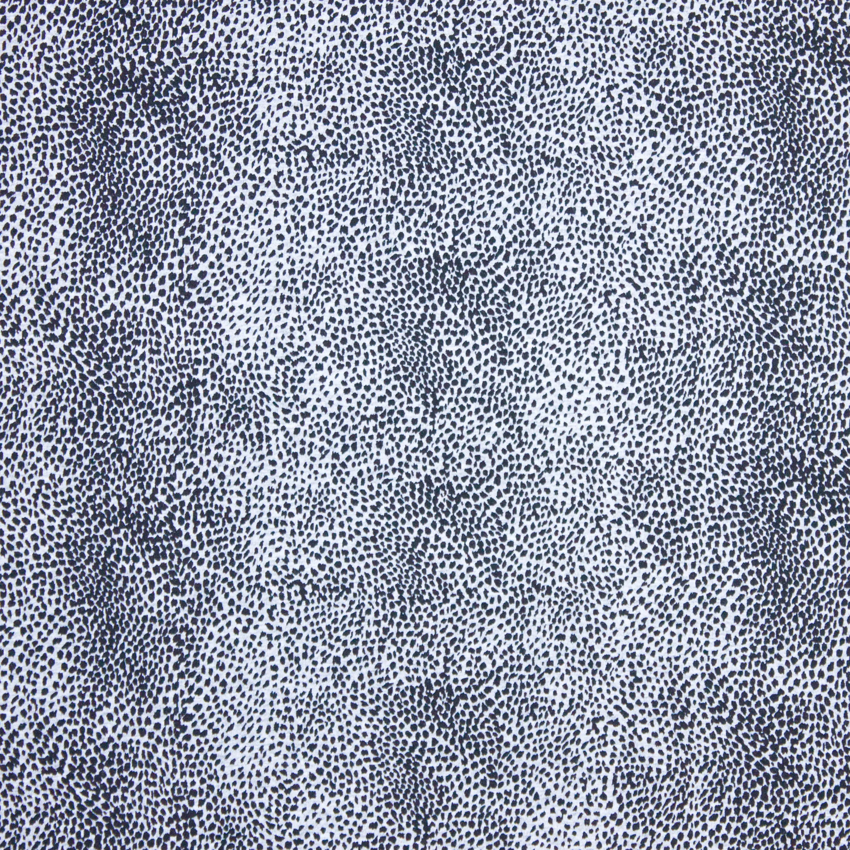 Grijze viscose tricot met zwarte vlekjes