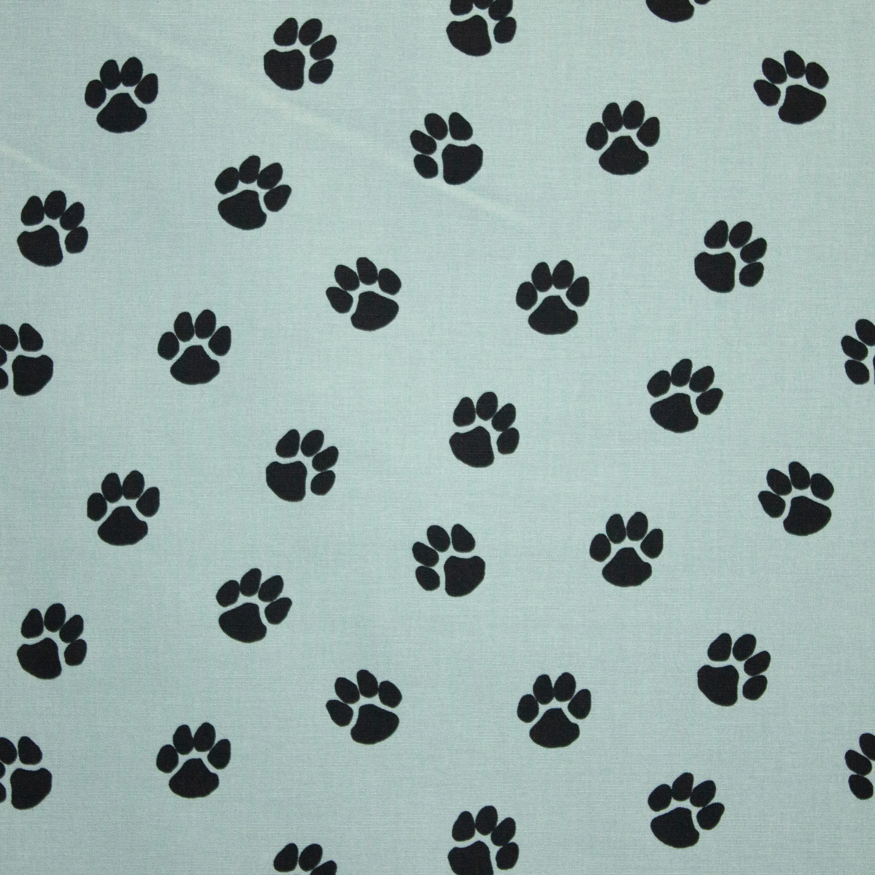 Grijsgroene Canvas met Honden Pootjes