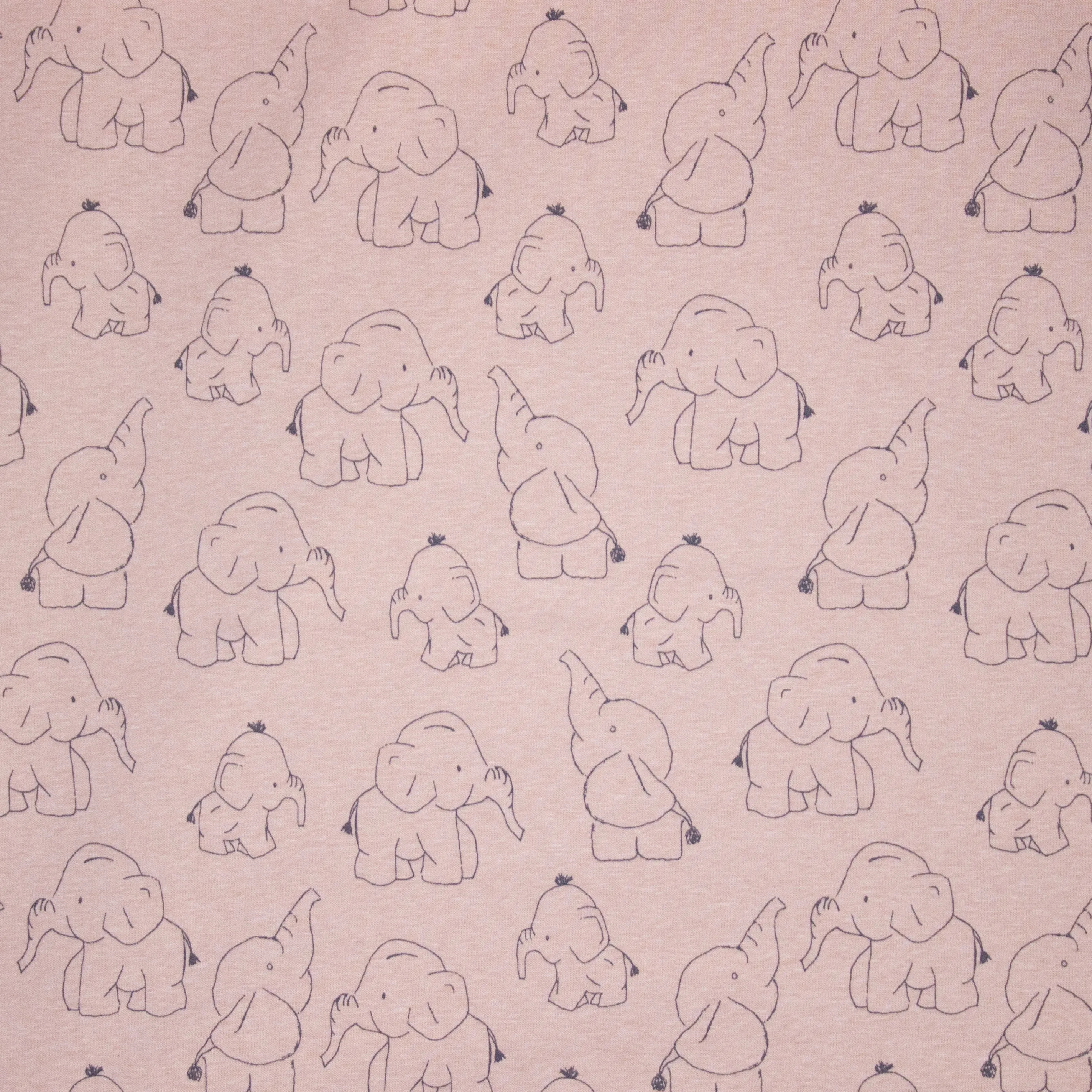 Lichtroze warme sweater met Olifant patroon