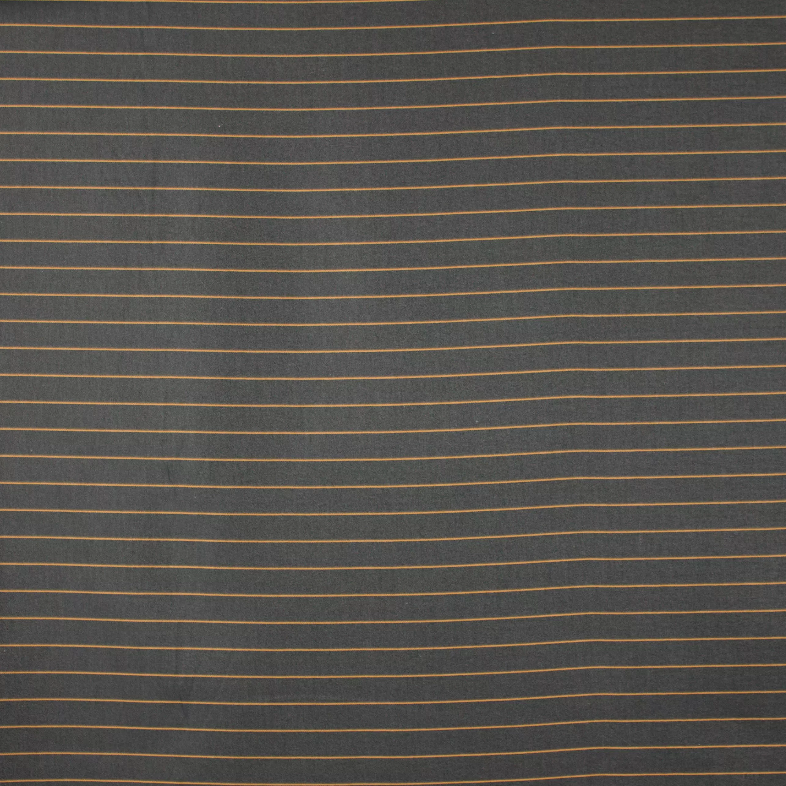 Donkerblauwe polyester / viscose / polyamide mengeling met oranje streepjes