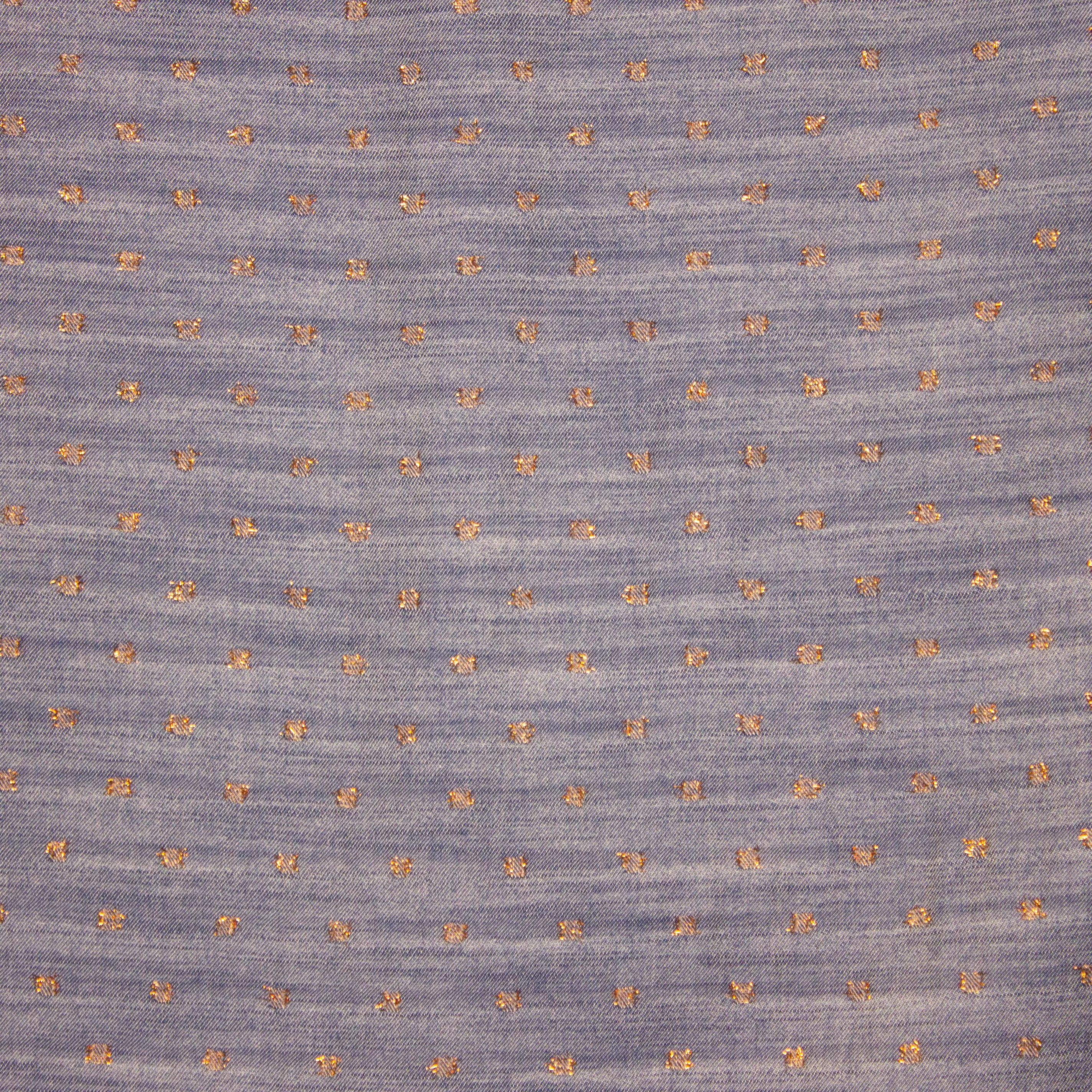 Blauwe viscose met glitter